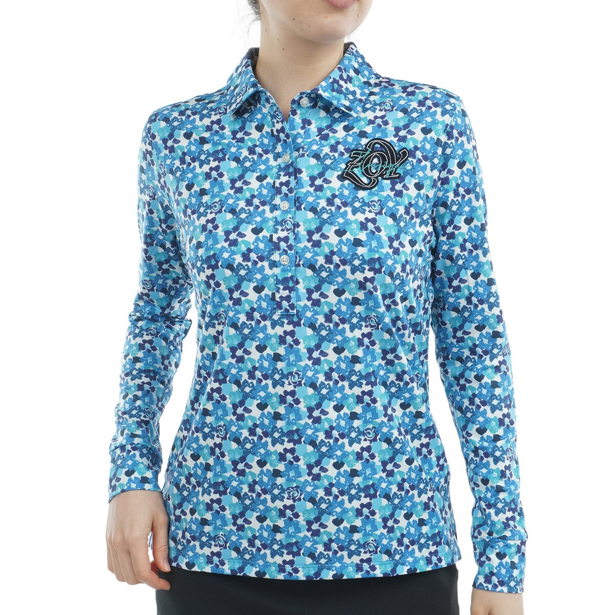 Zoy セーリングプリント 長袖ポロシャツ Zoy セーリングプリント 長袖ポロシャツ Zoy セーリングプリント