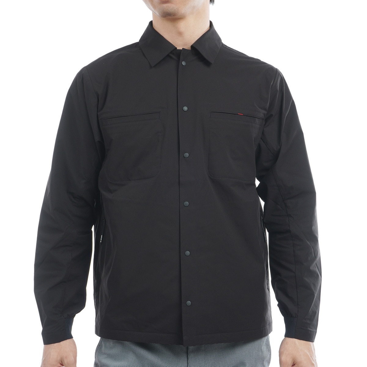 ストレッチ ＆タイプライター シャツブルゾン(アウター(ブルゾン