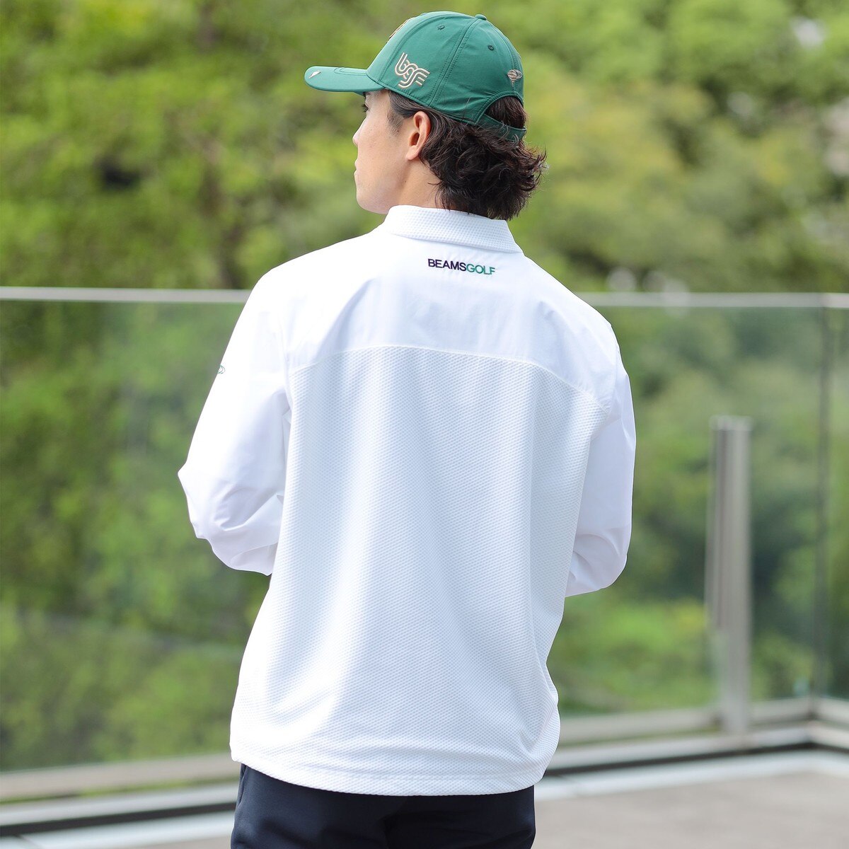 ORANGE LABEL USロゴ ショルダージップ ストレッチピステ(長袖シャツ