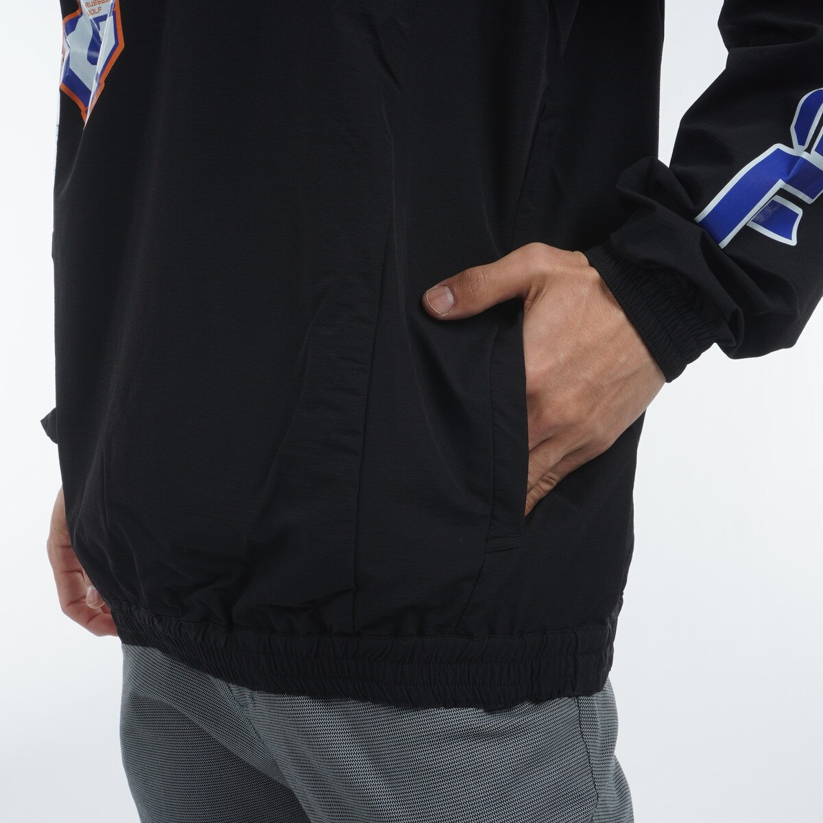 新品 ラッセルノ ゴルフ 2WAY プルオーバー ブルゾン カーキ XL 6