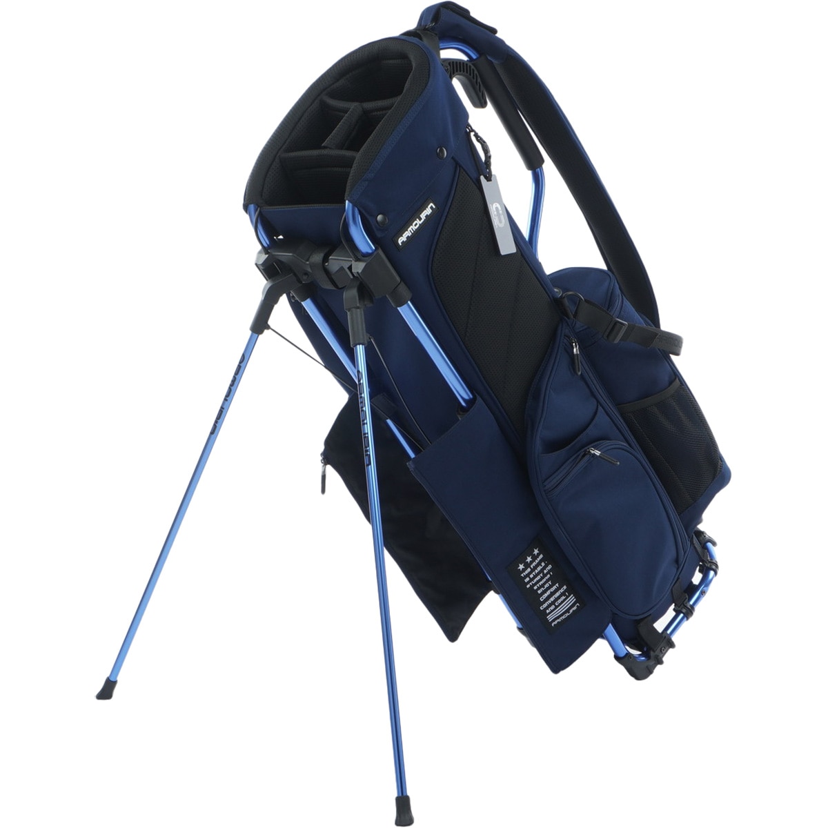 美品❗OPSE ゴルフバッグ ★ネイビー★メンズ PRO MODEL 9.0 BLUE FRAME スタンドキャディバッグ(【男性