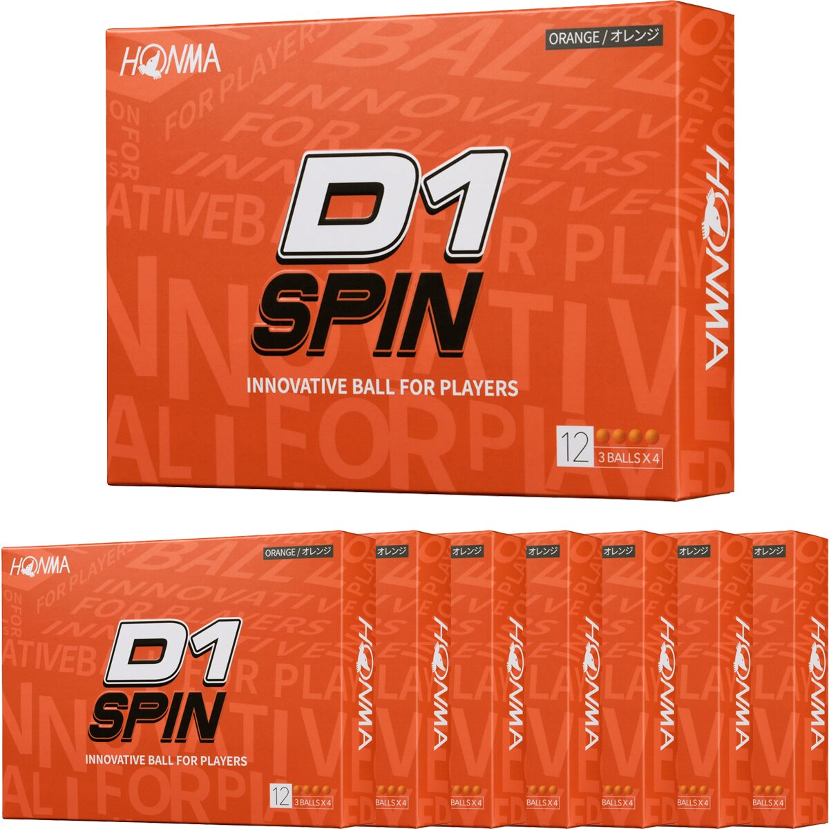 ホンマ　D1 　8ダース　96球 D1 SPIN ボール 8ダースセット(ボール（新品）)|HONMA(本間