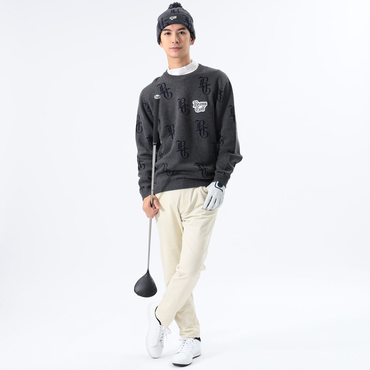 ORANGE LABEL スウェットコーデュロイ スリムストレッチパンツ(ロング