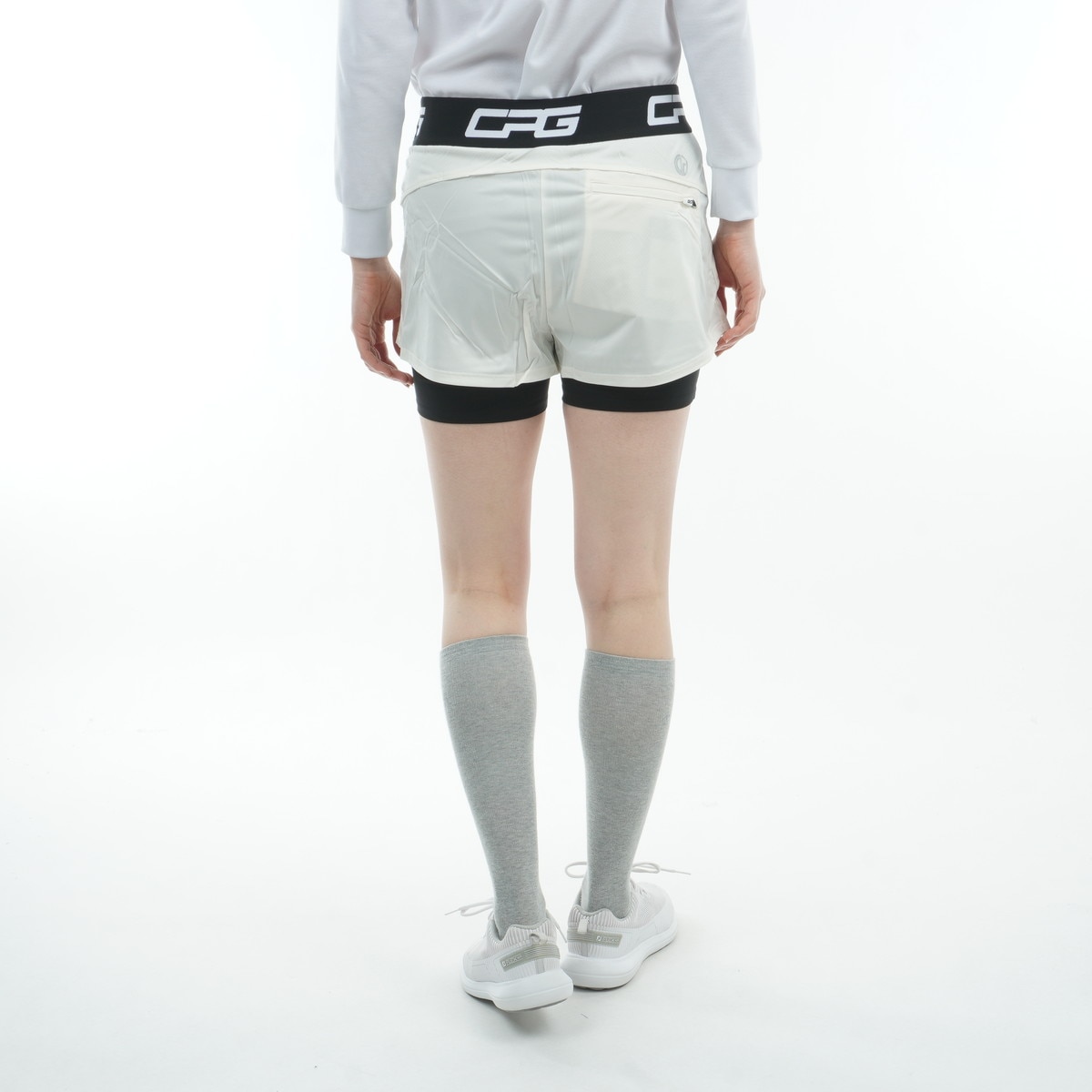 CPG ストレッチ レイヤード レギンスパンツ レディース ホワイト サイズ1 セール・アウトレット】ストレッチ レイヤード レギンスパンツ