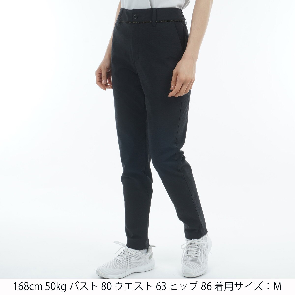極美品✨ St ANDREWS 撥水 ストレッチ ロングパンツ 黒　M アウトレット】ナイロンドビー ストレッチパンツ レディス(ロング