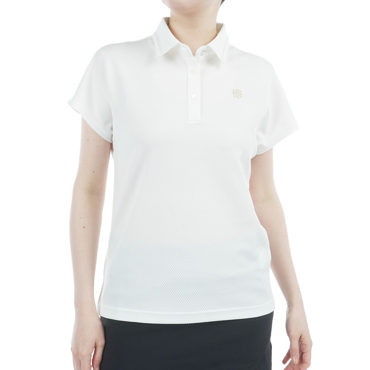 デルタ格子ジャカード半袖ポロシャツ レディス(半袖シャツ・ポロシャツ