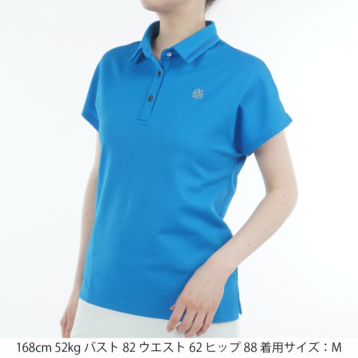 デルタ格子ジャカード半袖ポロシャツ レディス(半袖シャツ・ポロシャツ