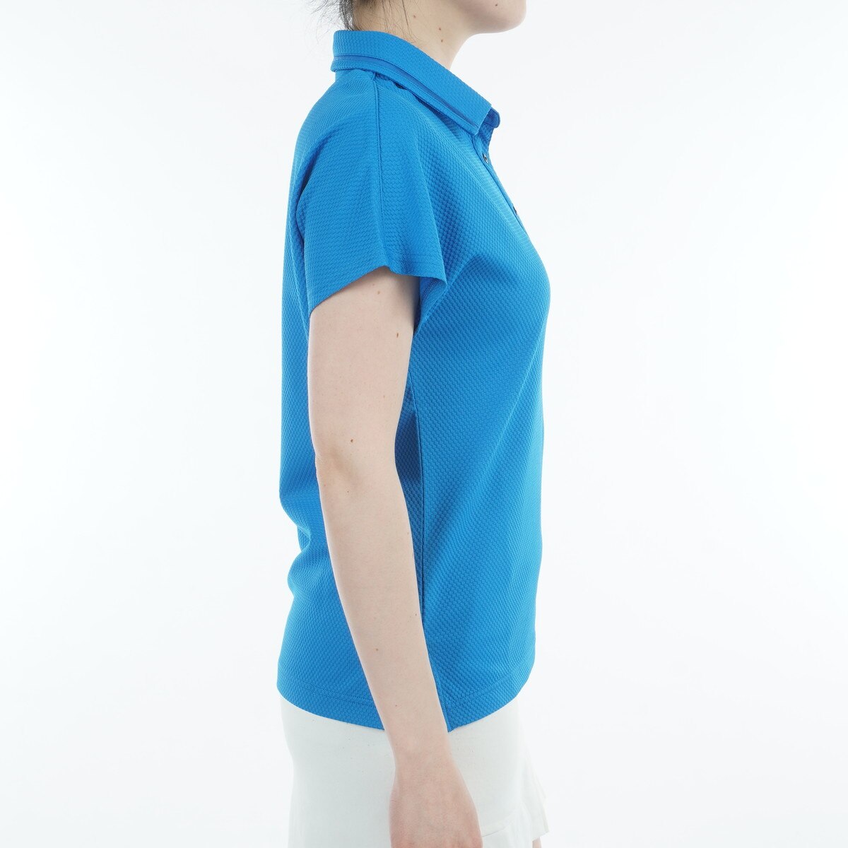 デルタ格子ジャカード半袖ポロシャツ レディス(半袖シャツ・ポロシャツ