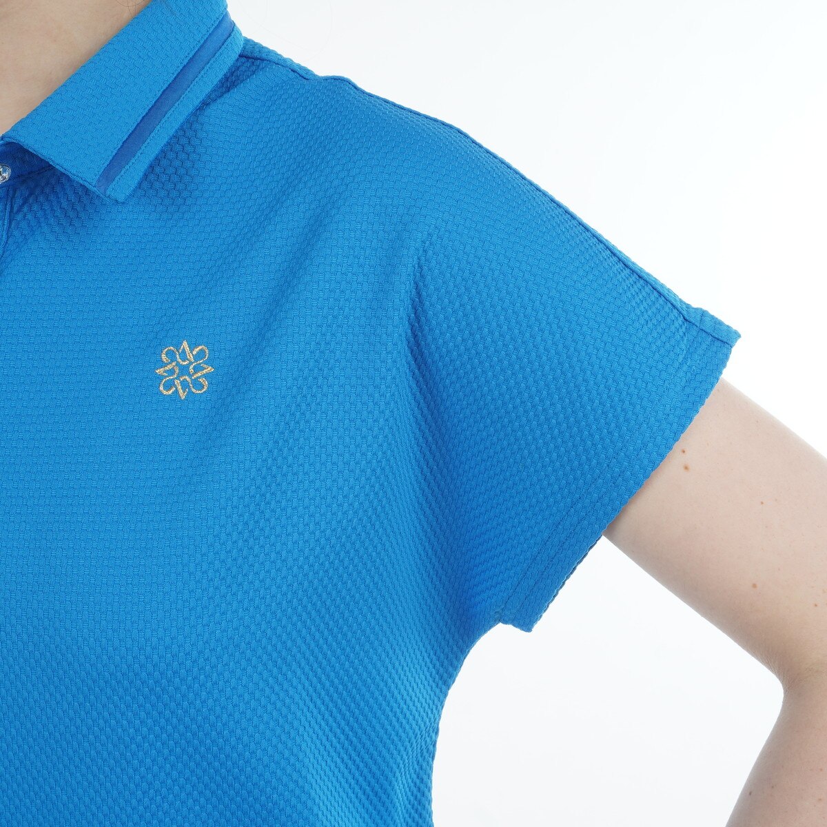 デルタ格子ジャカード半袖ポロシャツ レディス(半袖シャツ・ポロシャツ