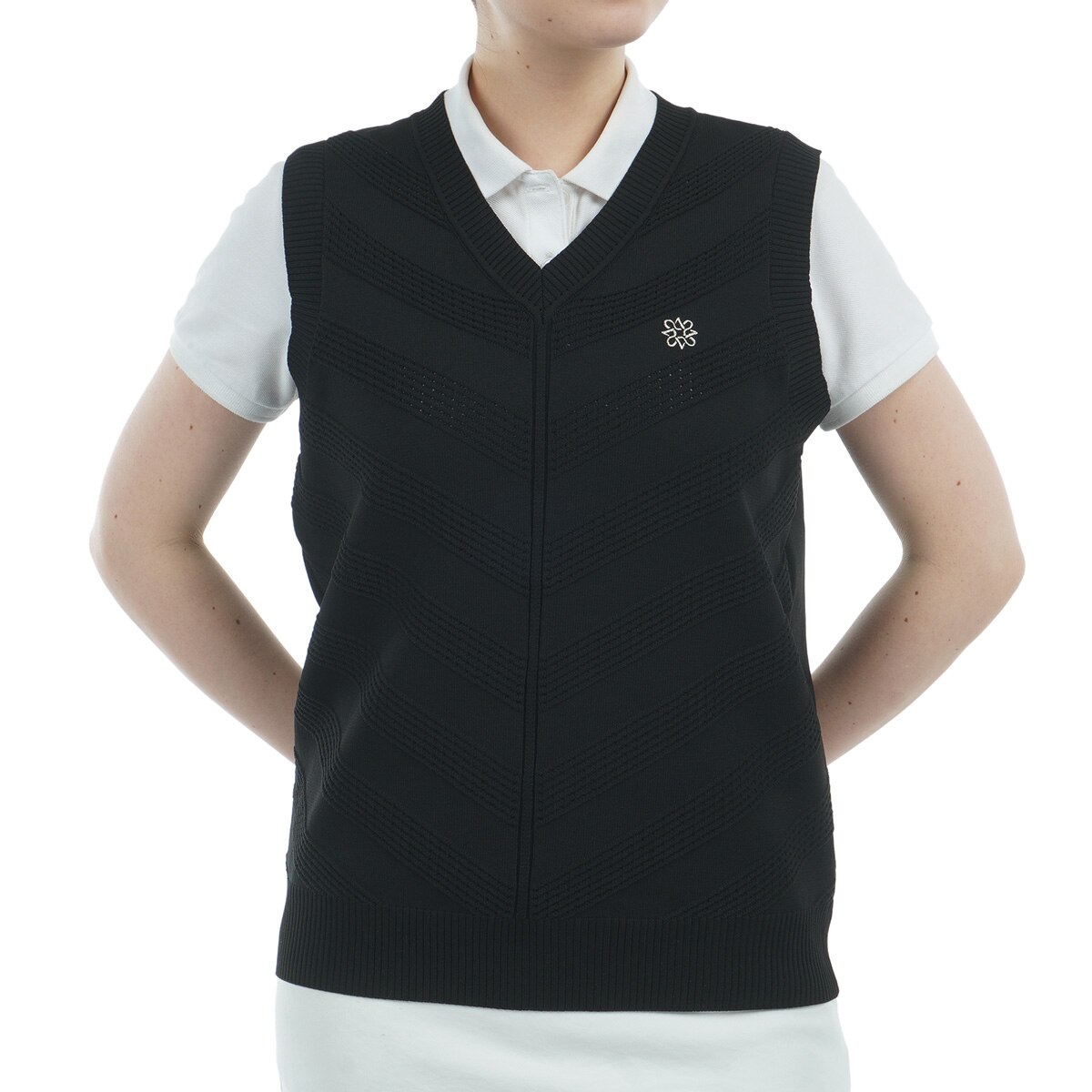 セール・アウトレット】V地柄ニットベスト レディス(ベスト)|St