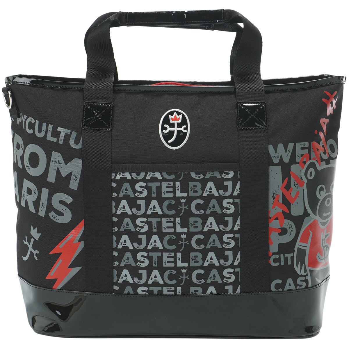 カステルバジャック　トートバッグ　エナメル　千鳥格子　ゴルフ カステルバジャック トートバッグ エナメル 千鳥格子 ゴルフ