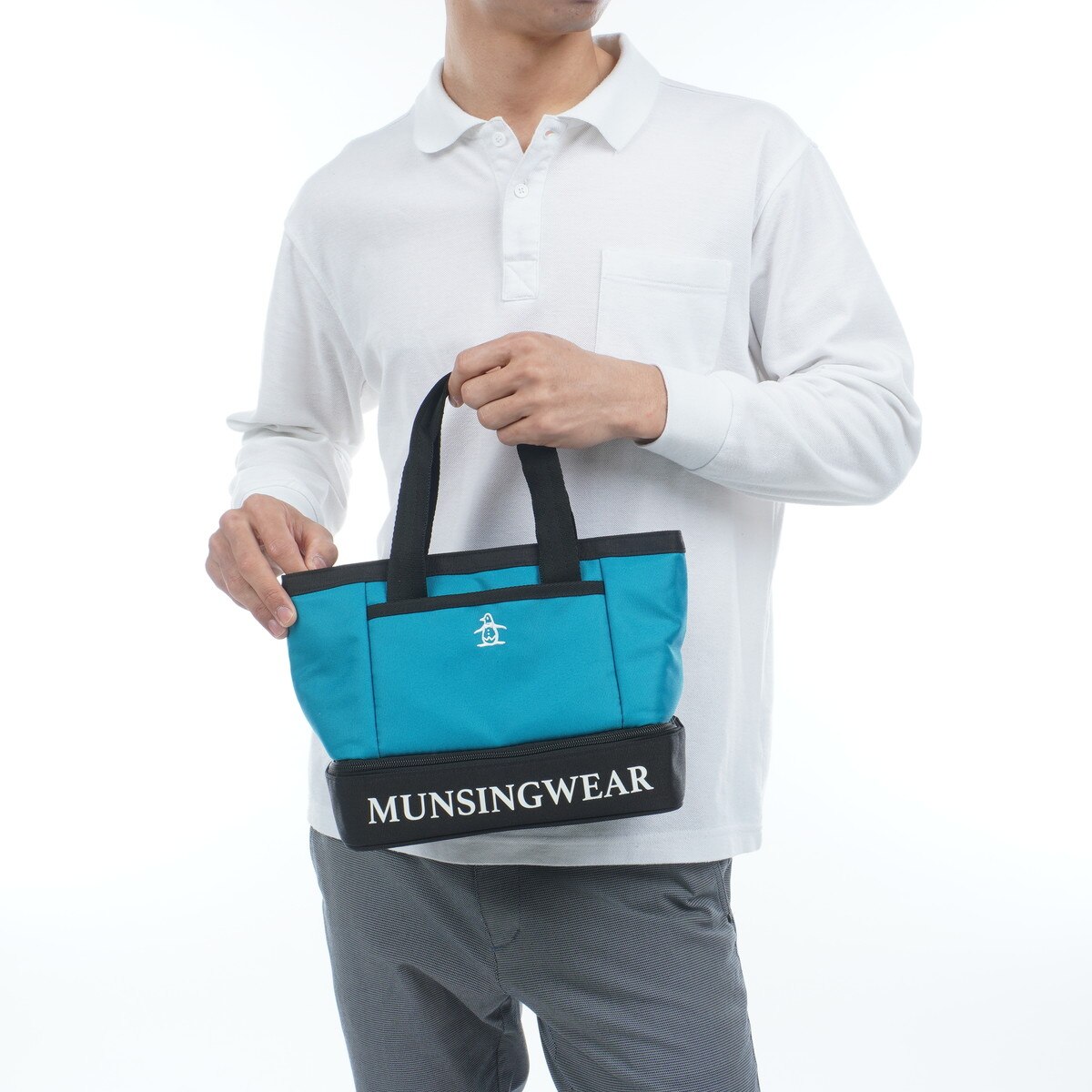 ファブリック2層式ポーチ(ラウンドバッグ)|Munsingwear(マンシング