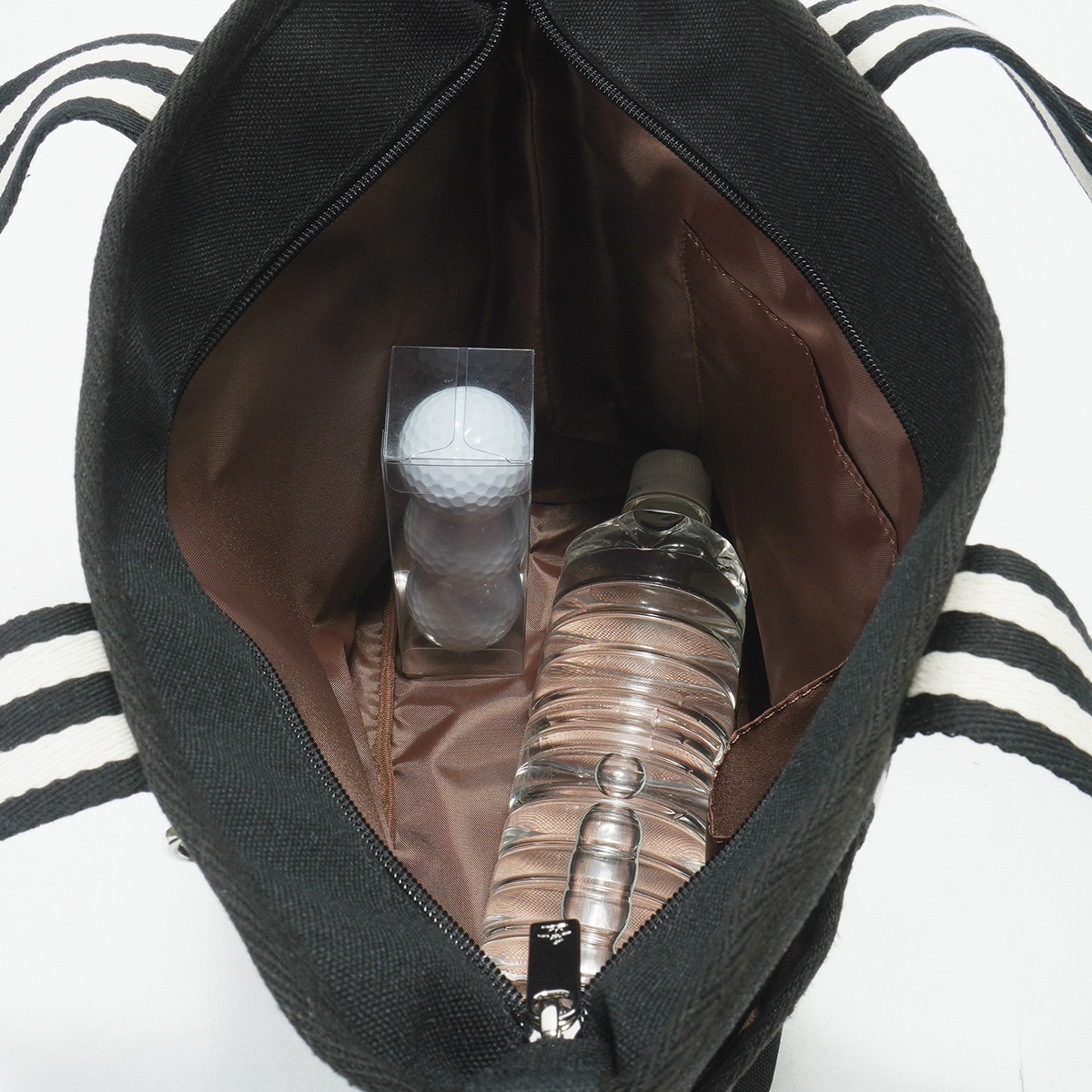 グリーンキーパーペンギンデザイン 刺繍飛び柄 カートバッグ(ラウンド