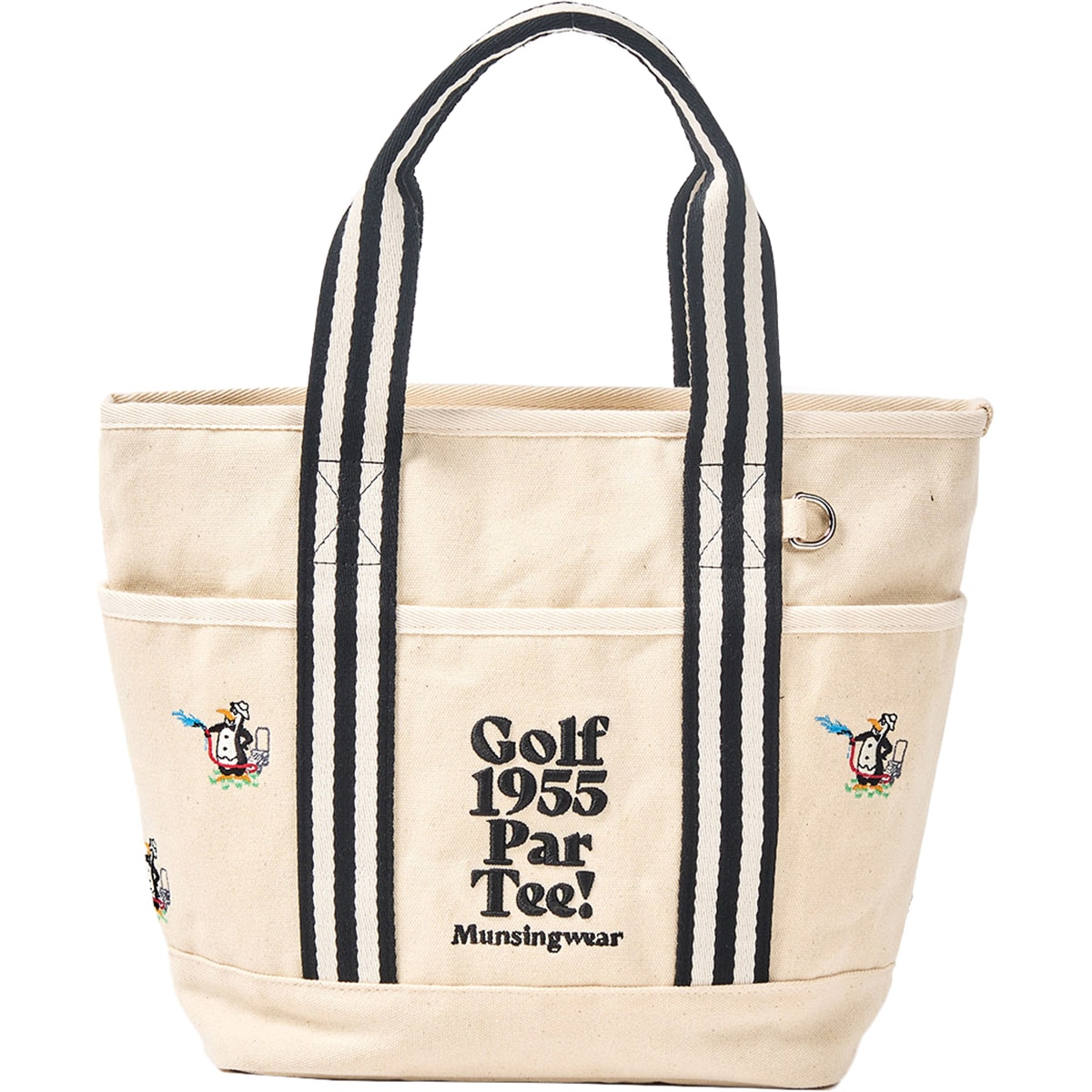 グリーンキーパーペンギンデザイン 刺繍飛び柄 カートバッグ(ラウンド