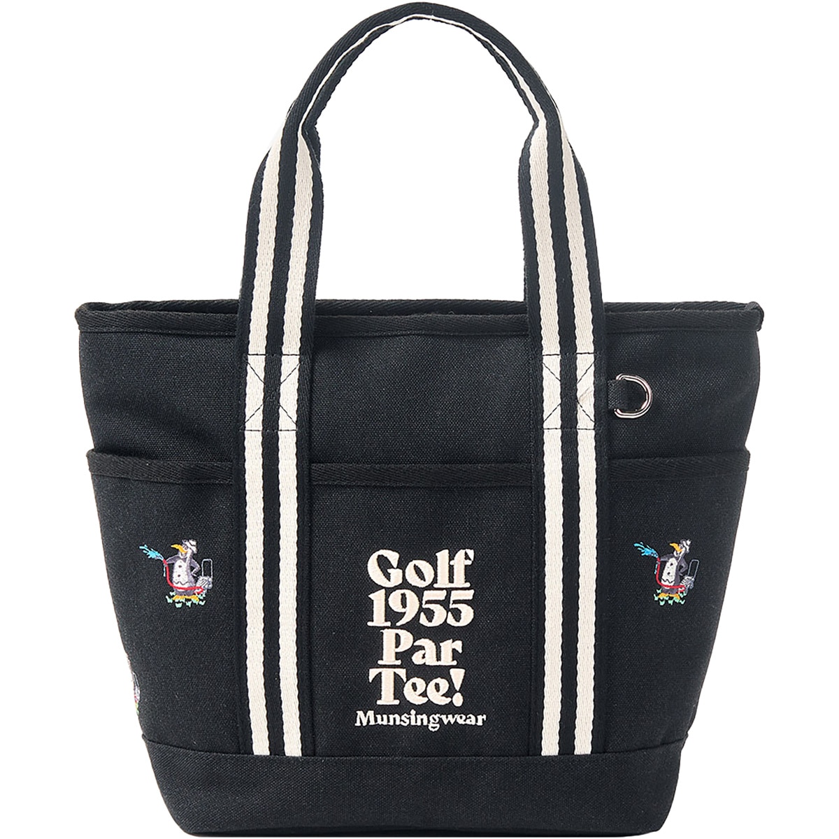 グリーンキーパーペンギンデザイン 刺繍飛び柄 カートバッグ(ラウンド