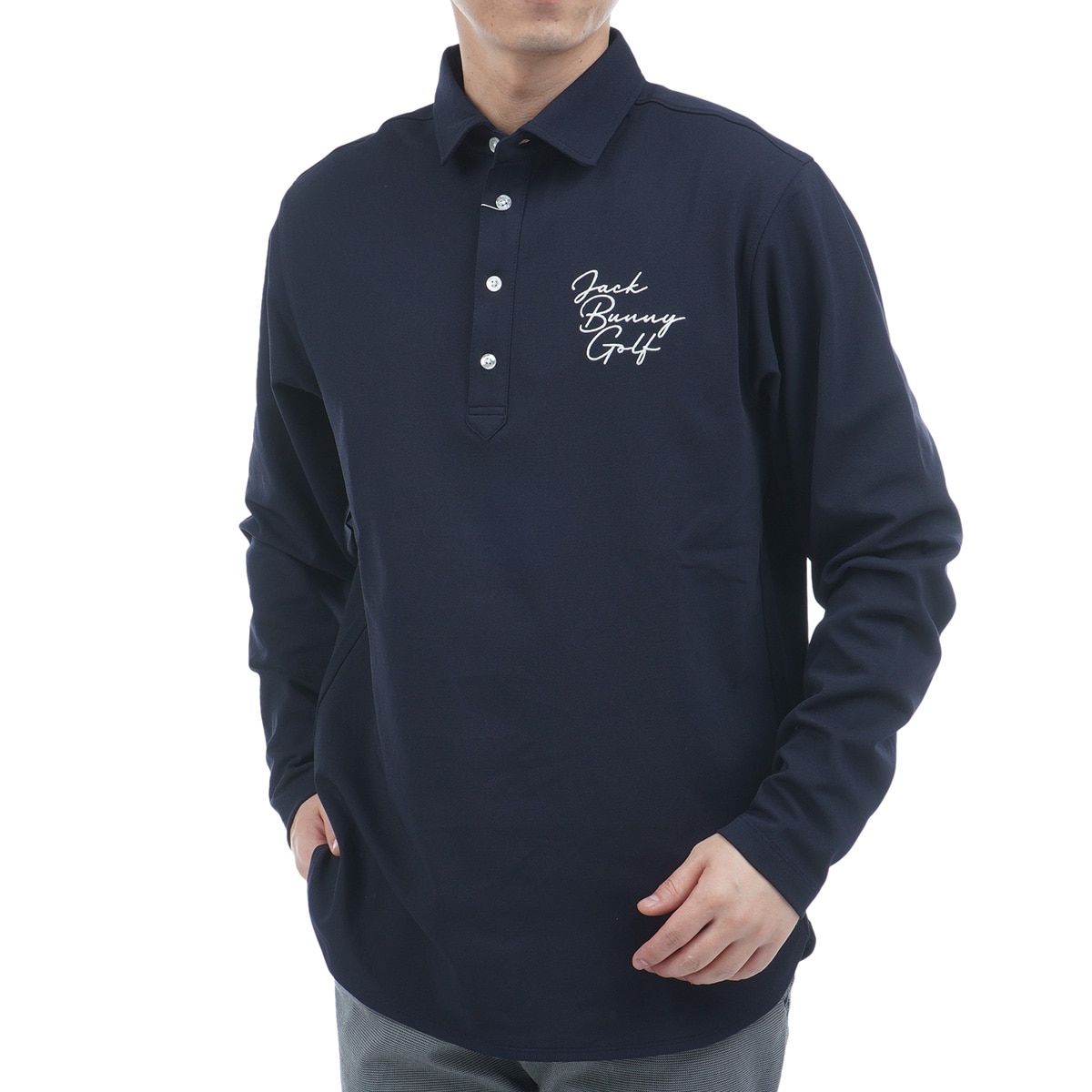 セール・アウトレット】ストレッチ鹿の子 長袖ポロシャツ(長袖