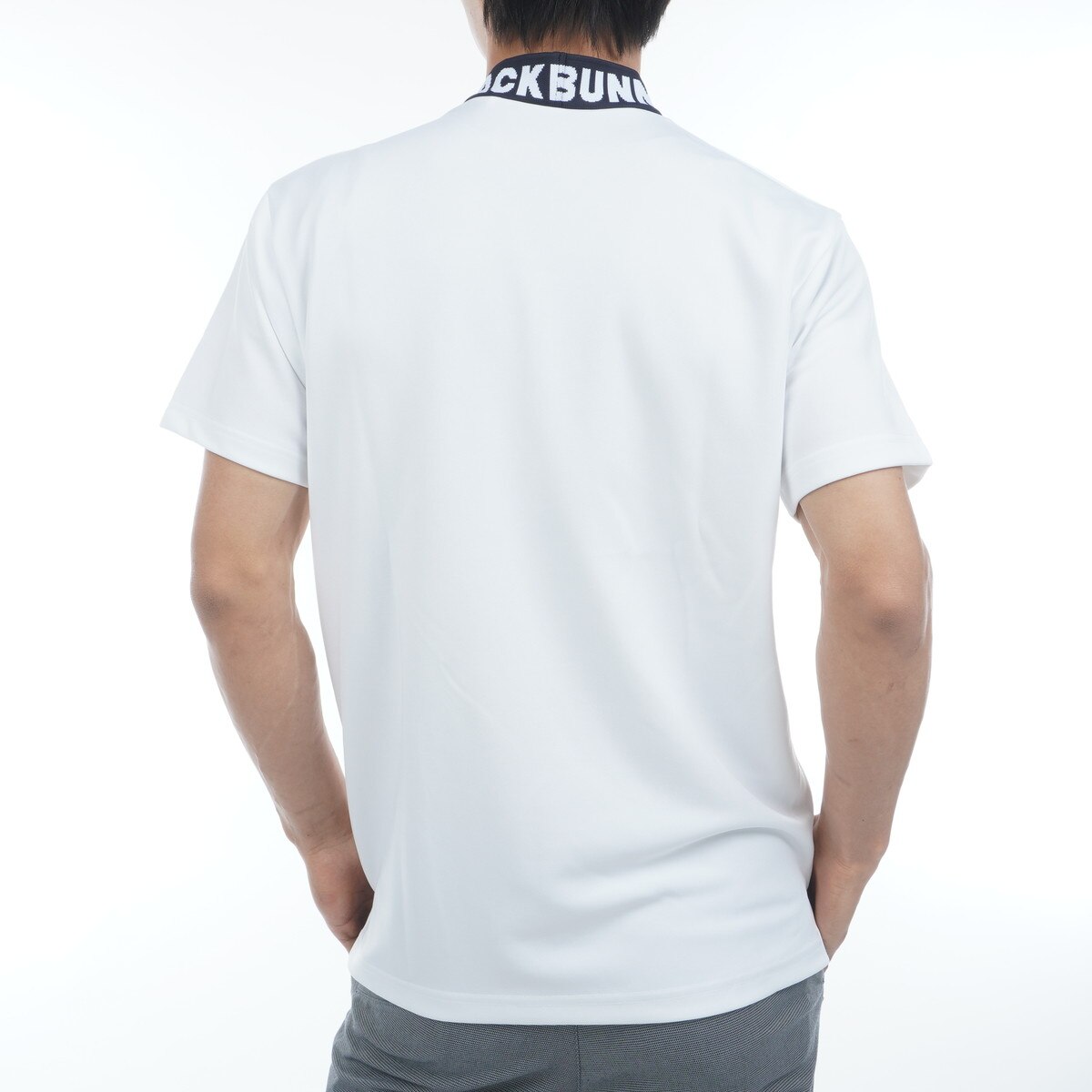 ダブルフェイス 鹿の子モックネック半袖シャツ(半袖シャツ・ポロシャツ