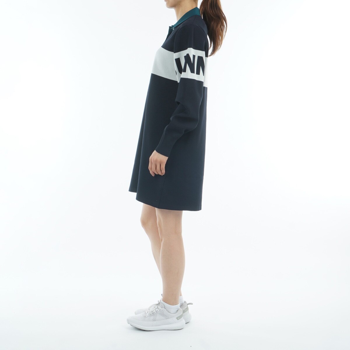 セール・アウトレット】全面Wジャガード ニットワンピース レディス