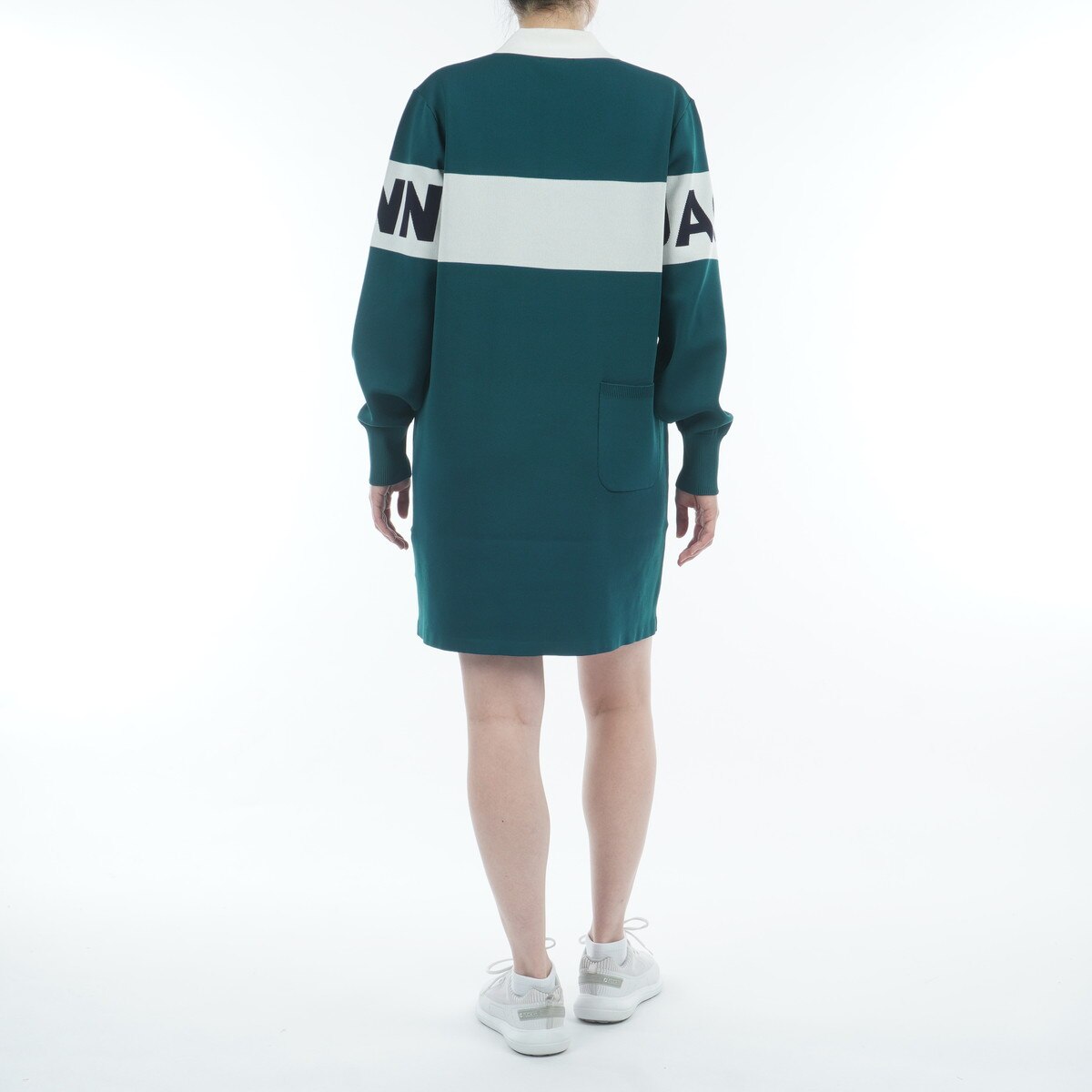 セール・アウトレット】全面Wジャガード ニットワンピース レディス