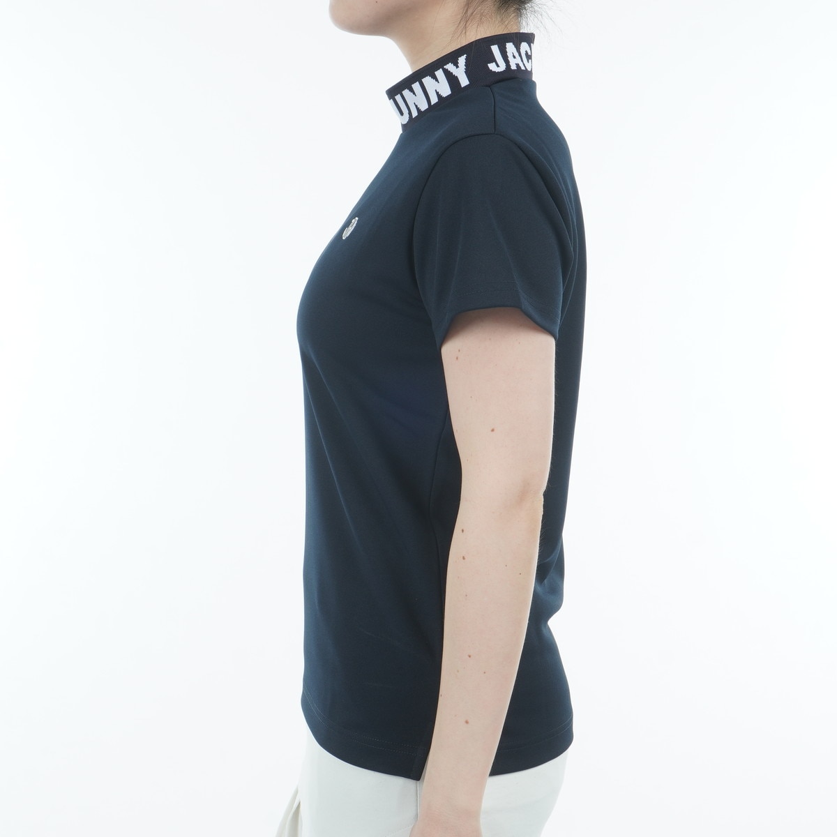 ダブルフェイス鹿の子 モックネック半袖シャツ レディス(半袖シャツ