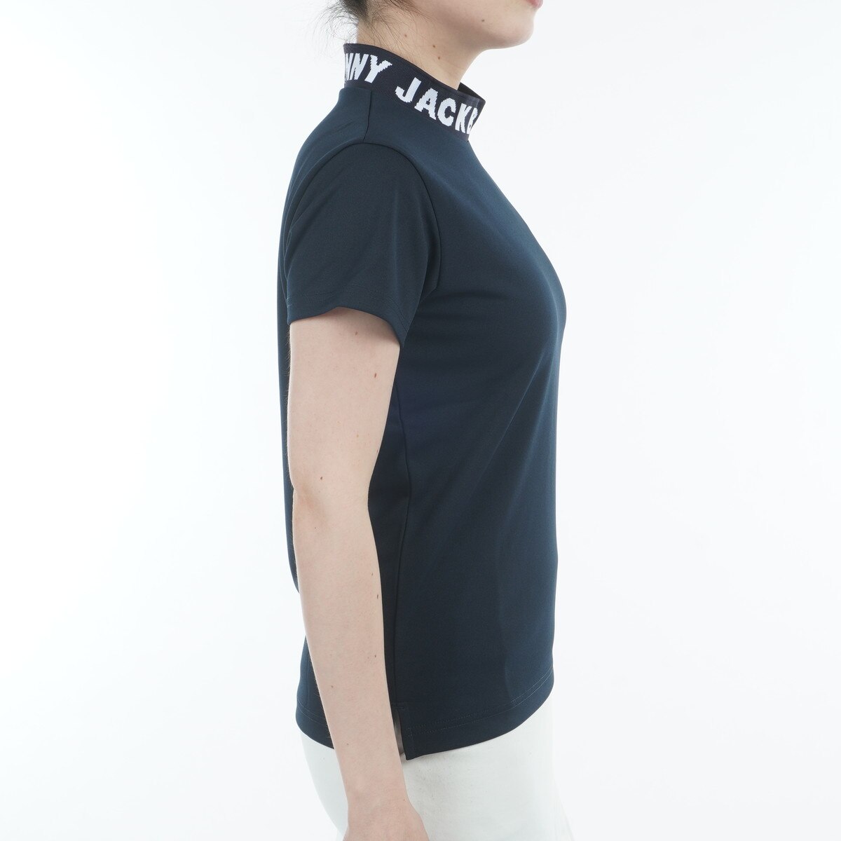 ダブルフェイス鹿の子 モックネック半袖シャツ レディス(半袖シャツ