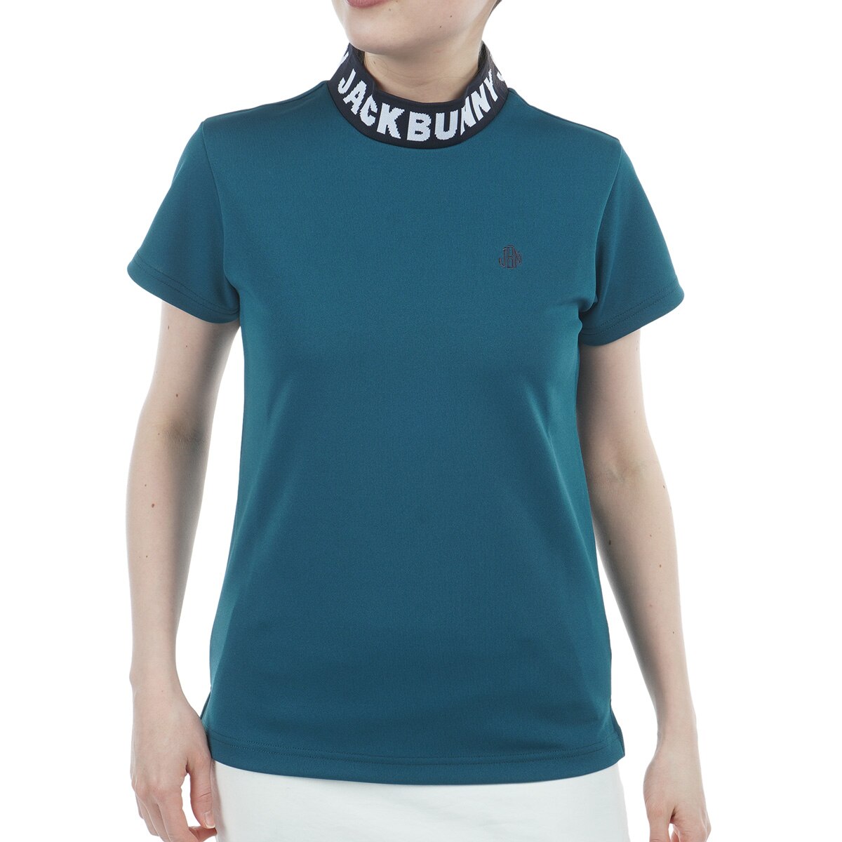 ダブルフェイス鹿の子 モックネック半袖シャツ レディス(半袖シャツ