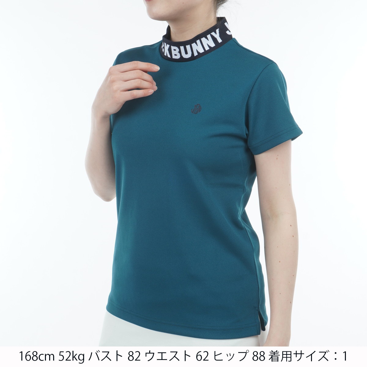 ダブルフェイス鹿の子 モックネック半袖シャツ レディス(半袖シャツ