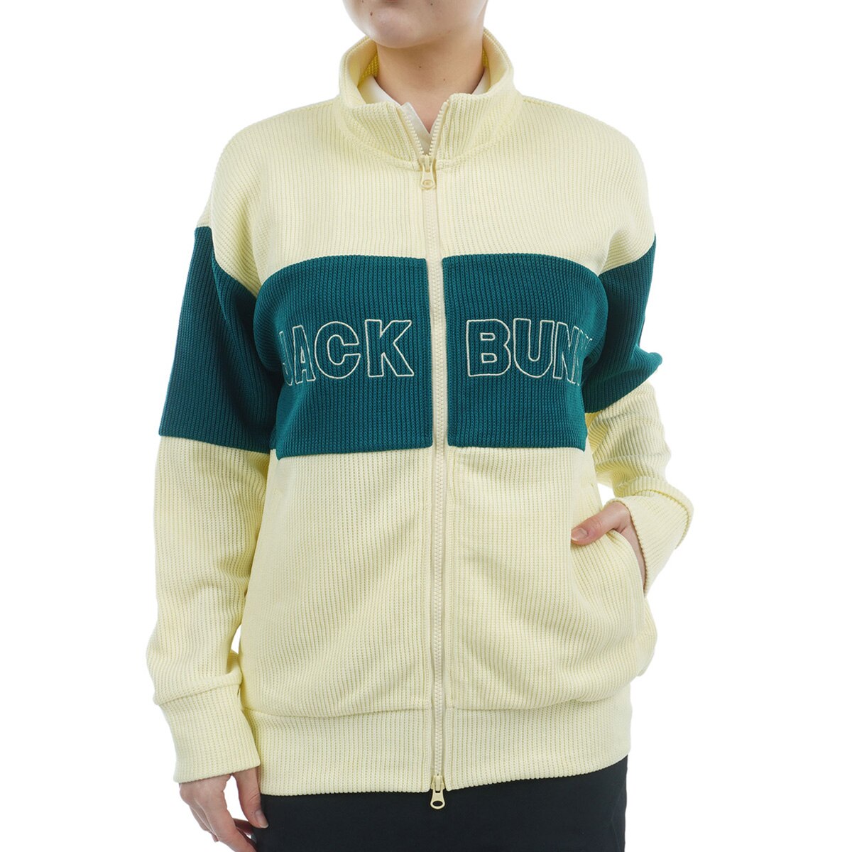 セール・アウトレット】クォーターゲージ ジップアップニットブルゾン