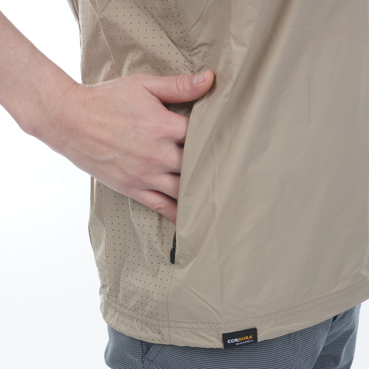 コーデュラ半袖ハーフジップブルゾン(アウター(ブルゾン、ウインド