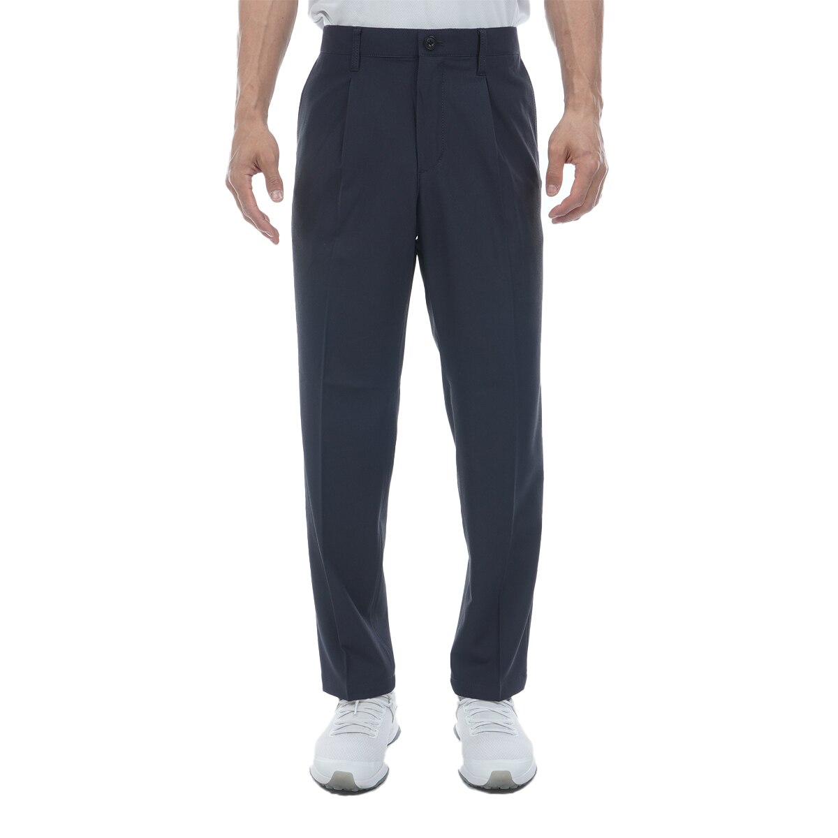 美品】ピン 大きめ 裏起毛メンズゴルフパンツ ネイビー L 美品】ピン