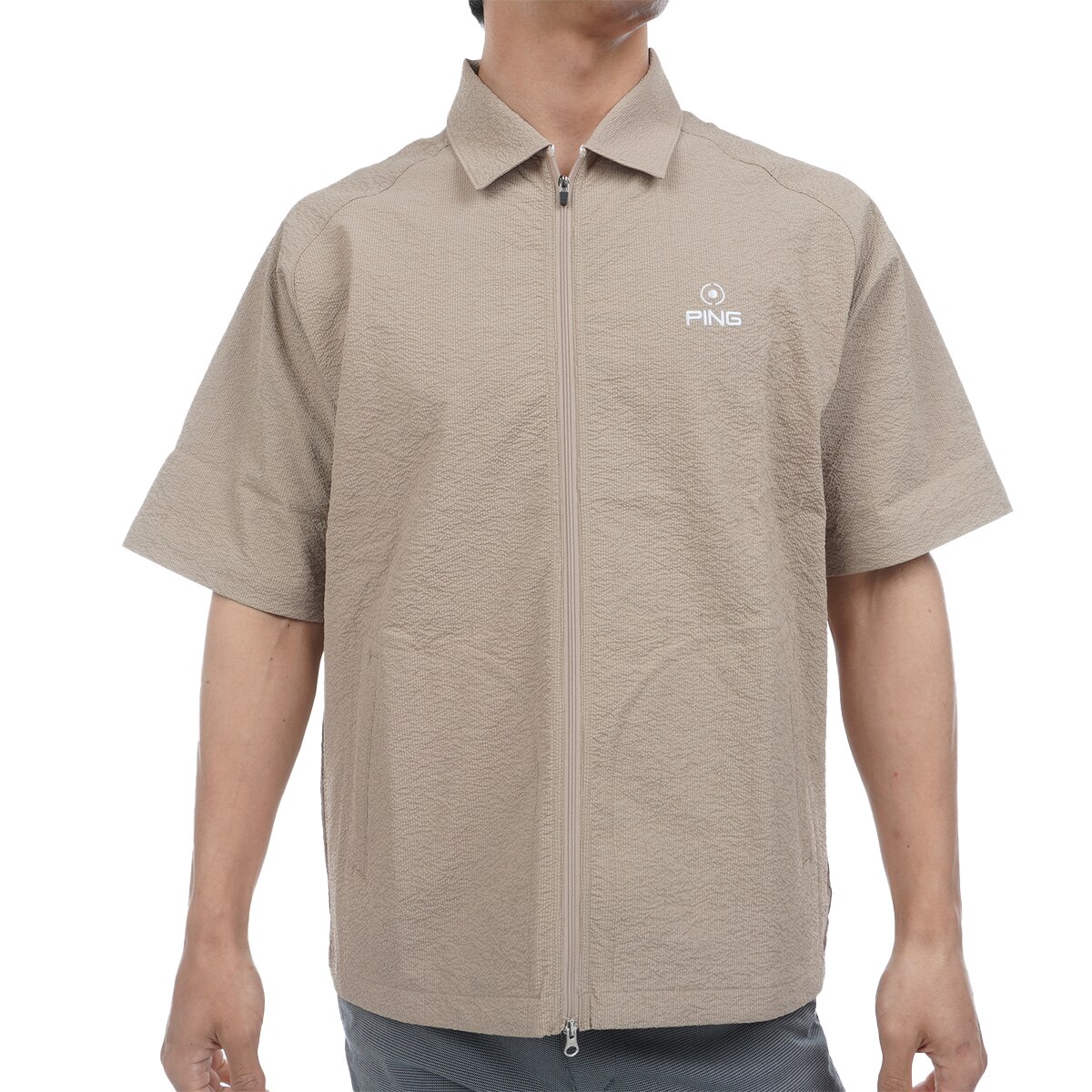 シアサッカー 半袖フルジップシャツ(半袖シャツ・ポロシャツ)|PING