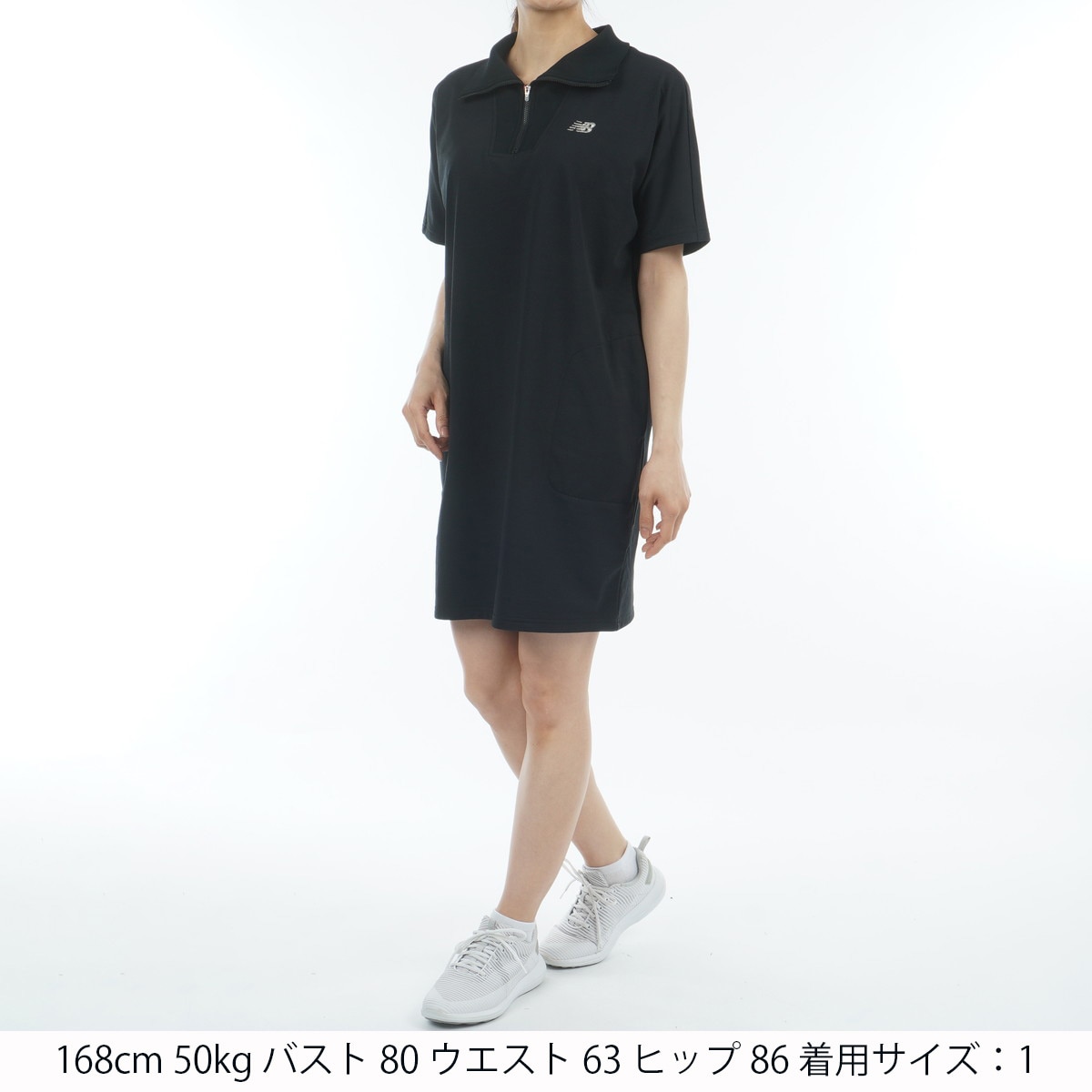スウェット ハーフジップワンピース レディス(ワンピース)|New Balance