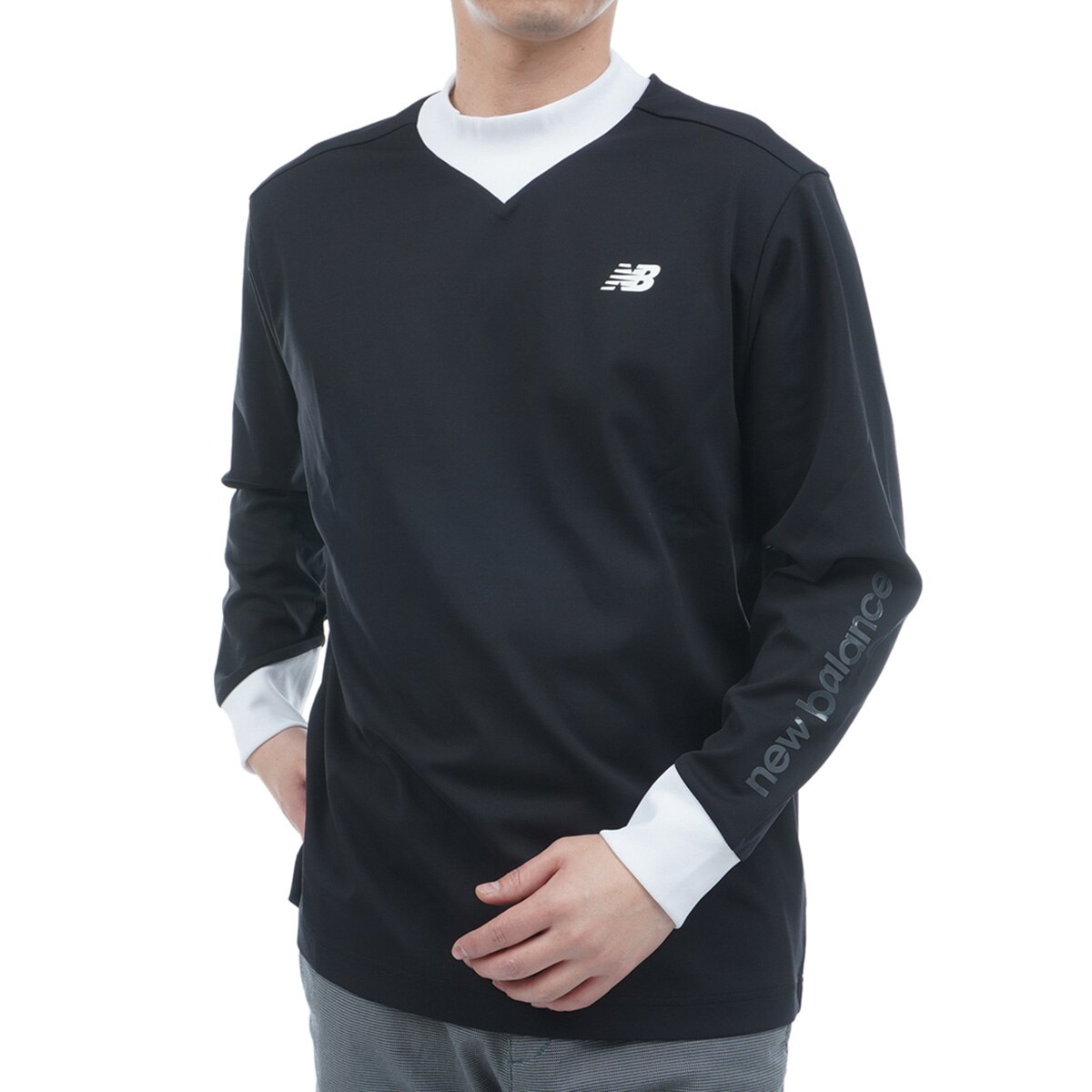 マルボン　ポロシャツ　モックネック メンズ ロゴ モックネック ポロシャツ