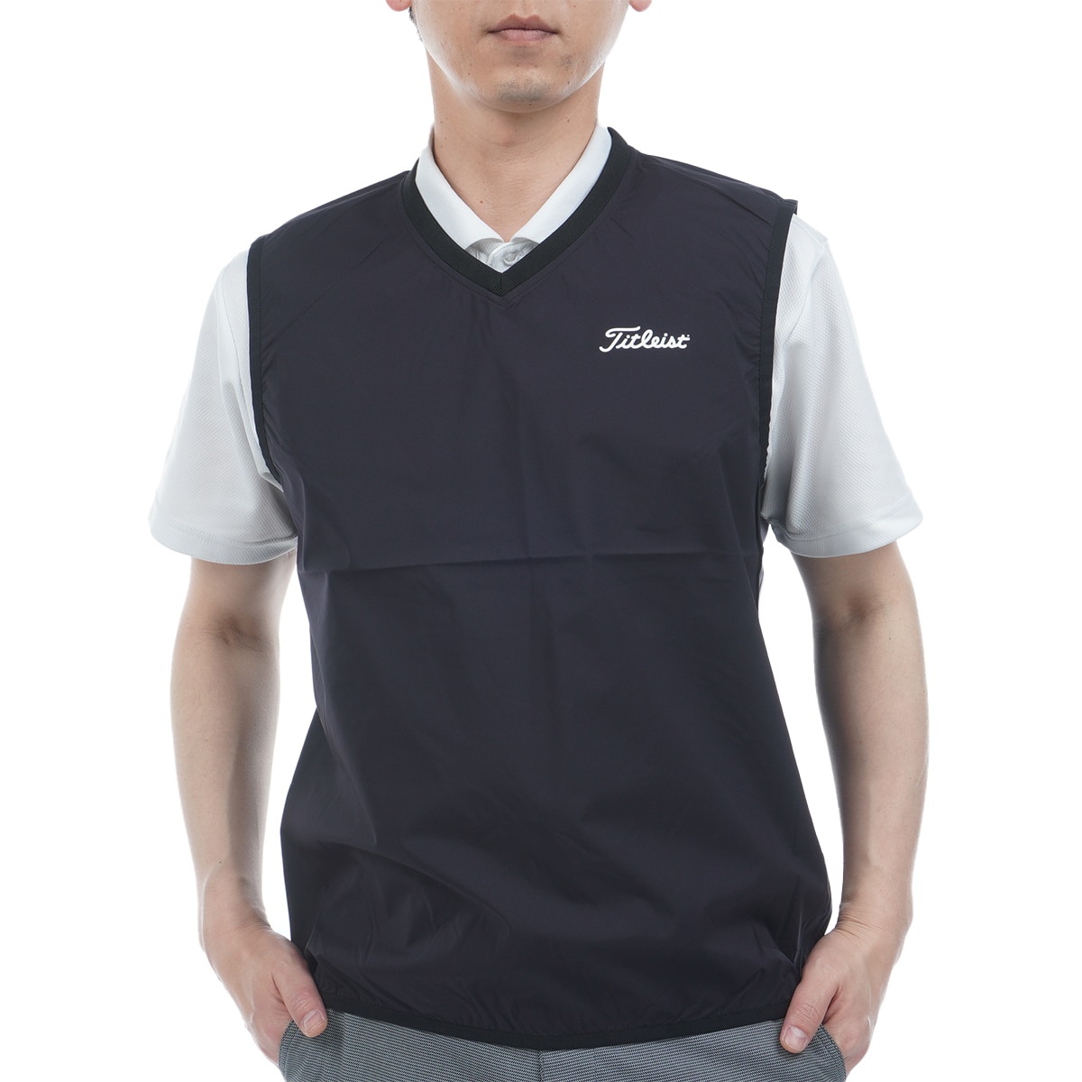 Titleist ブラック Vネック ベスト L Titleist 黒 Vネック ノースリーブ ベスト Lサイズ - メンズ