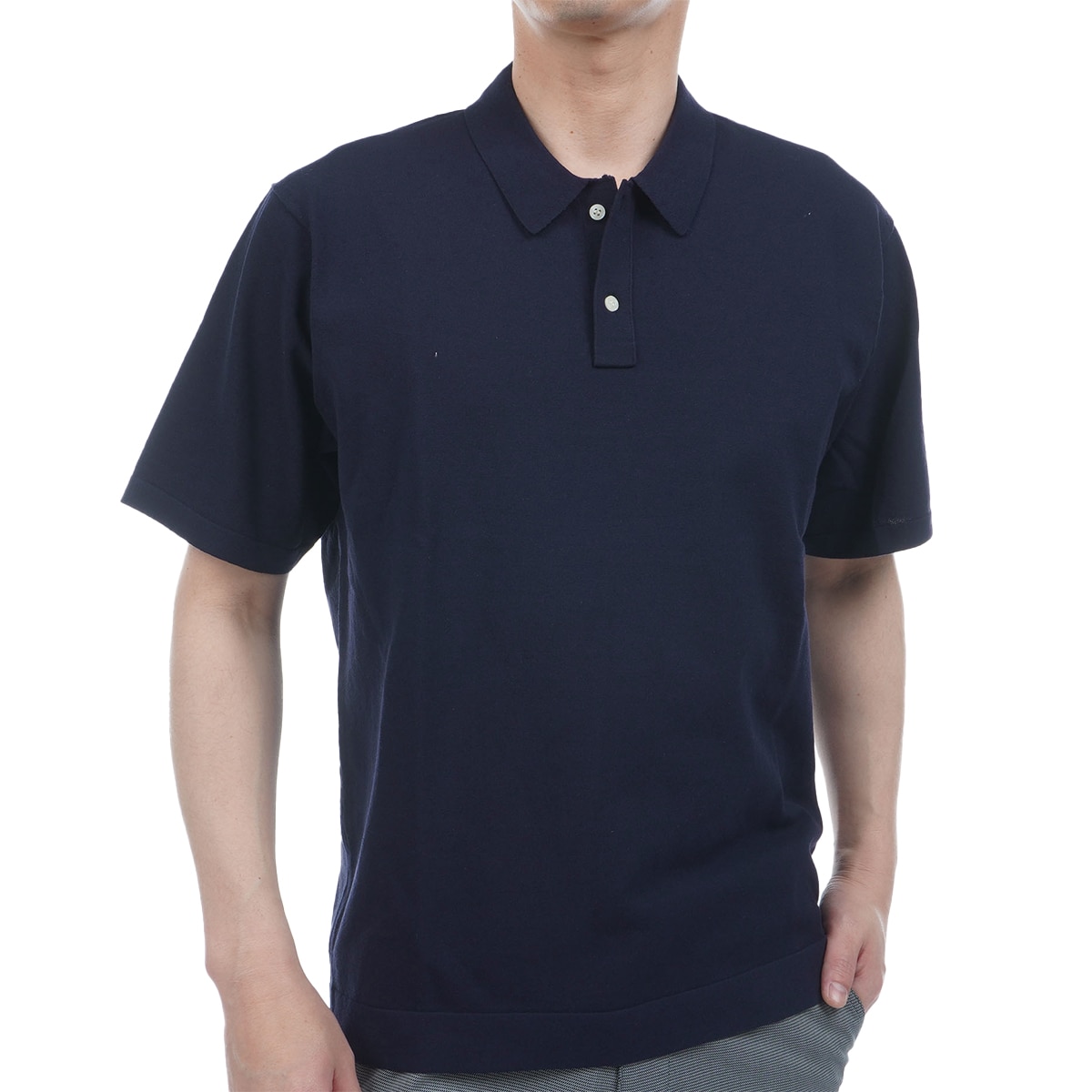 Titleist タイトリスト ハイネック メッシュストレッチ半袖シャツ ブルー ストレッチ パワードライモックネック半袖シャツ(半袖シャツ