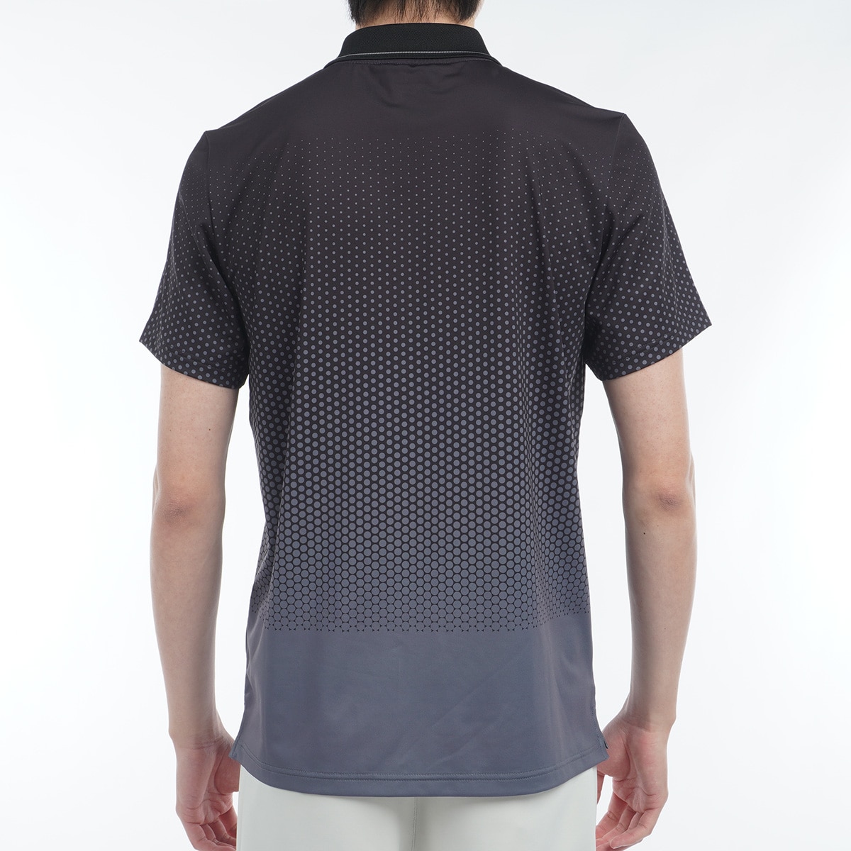 セール・アウトレット】ストレッチ ドットグラデーション ハーフジップ