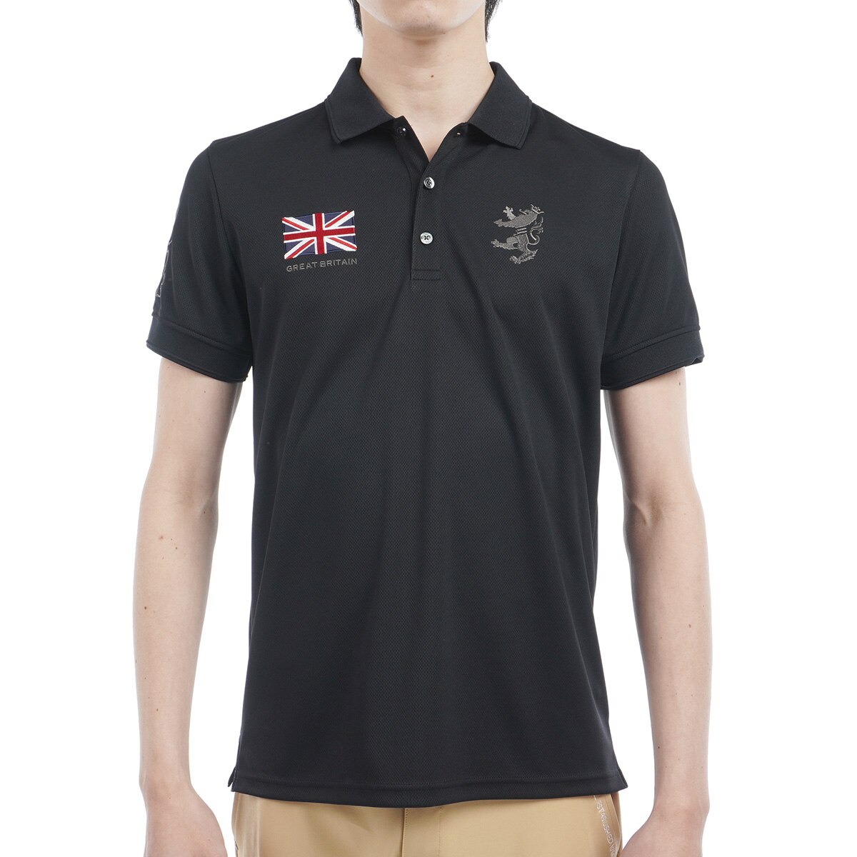 〈新品〉DEVEREUX GOLF デヴァロー ゴルフ【S】半袖ポロシャツ 黒 DEVEREUX GOLF ポロシャツ シグネチャーポロ メンズ レディース