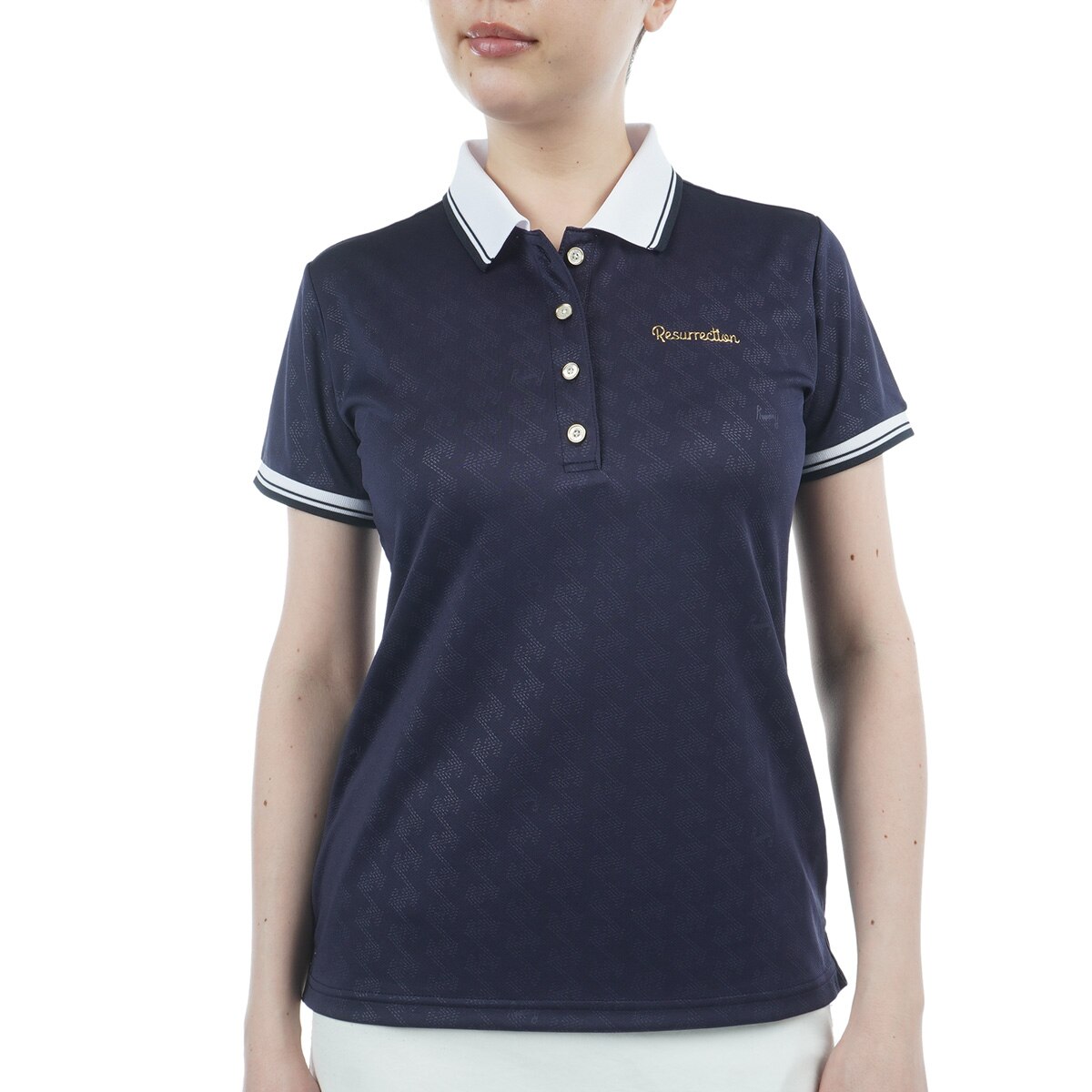 セール・アウトレット】ストレッチ GMエンボス クレリック半袖