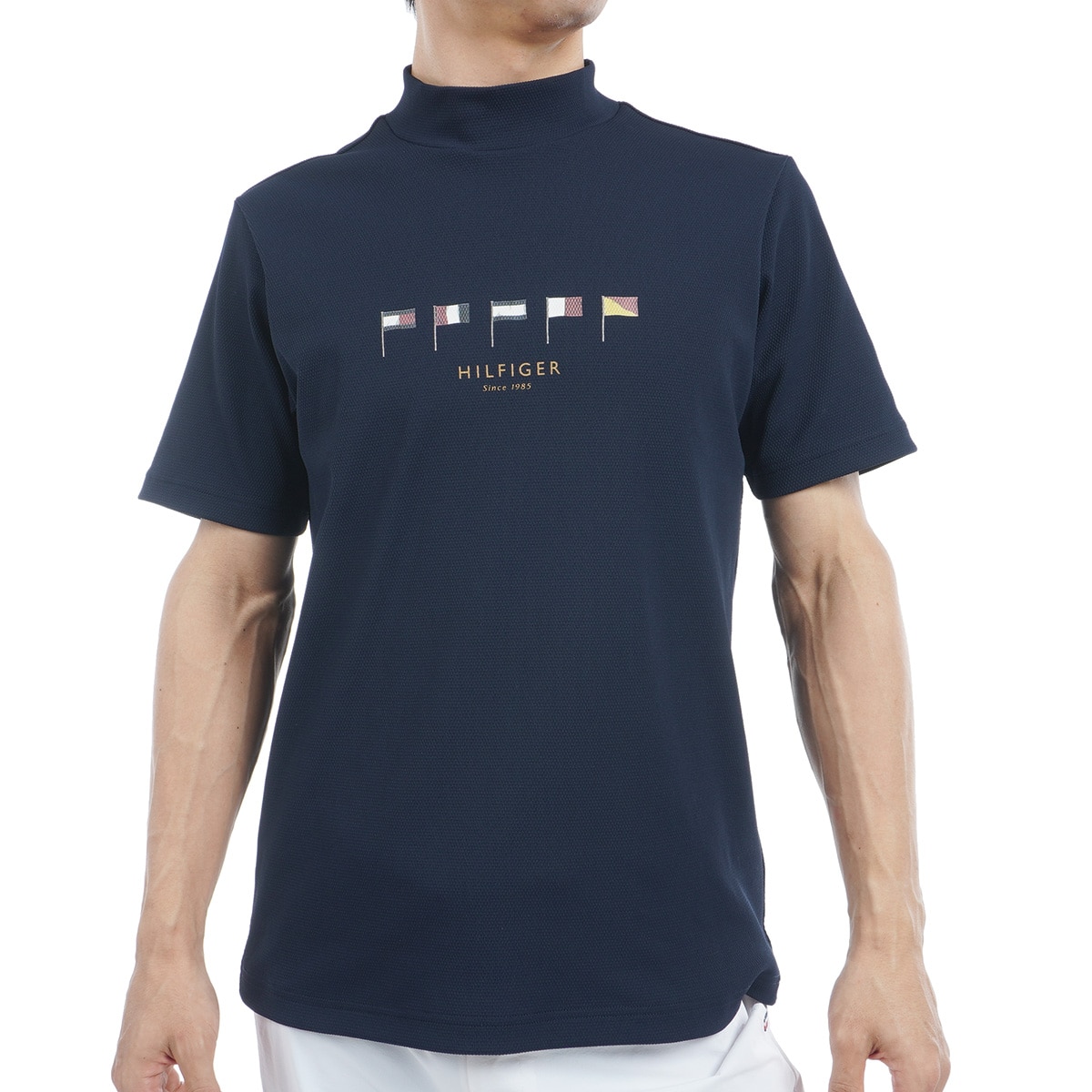 BRIEFING GOLF モックネックシャツ　半袖　ブラック　メンズLサイズ BRIEFING GOLF モックネックシャツ 半袖 ブラック メンズLサイズ