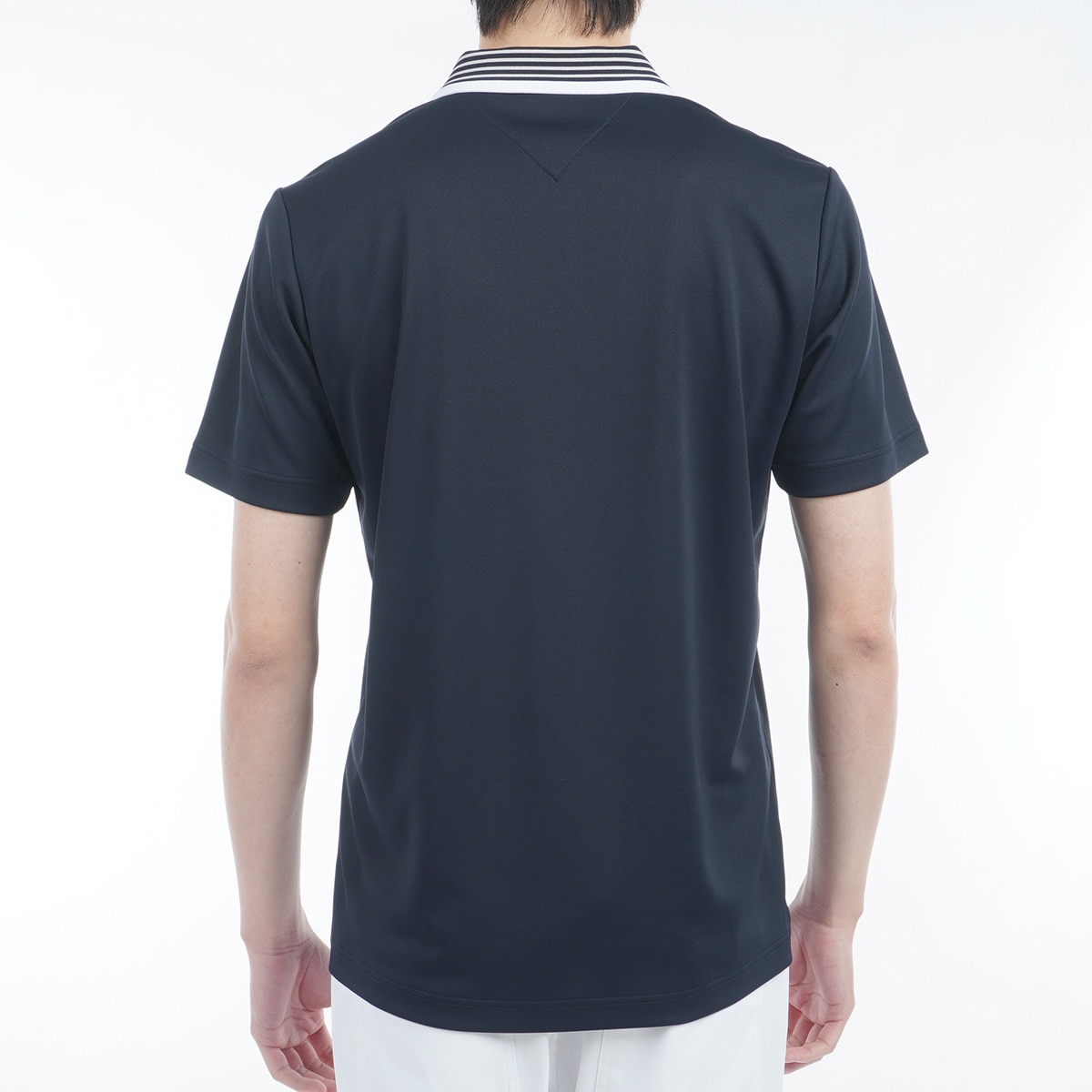 エッセンシャルストライプカラー 半袖ポロシャツ(半袖シャツ