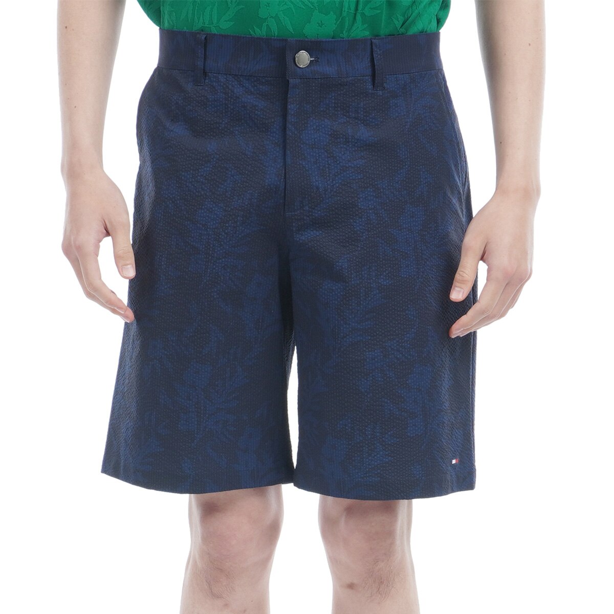 トミーヒルフィガー( )ゴルフウェア リゾートプリント ショートパンツ THMA523-IBLU(M… ストレッチ リゾートプリント ショートパンツ(ハーフパンツ)|TOMMY
