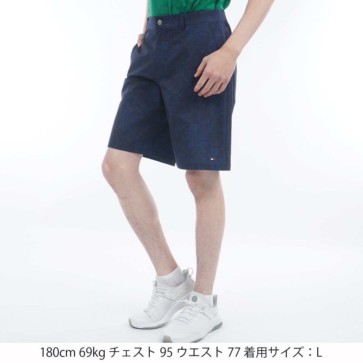 トミーヒルフィガー メンズ ロゴプリントショートパンツ トミーヒルフィガー メンズ ロゴプリントショートパンツ