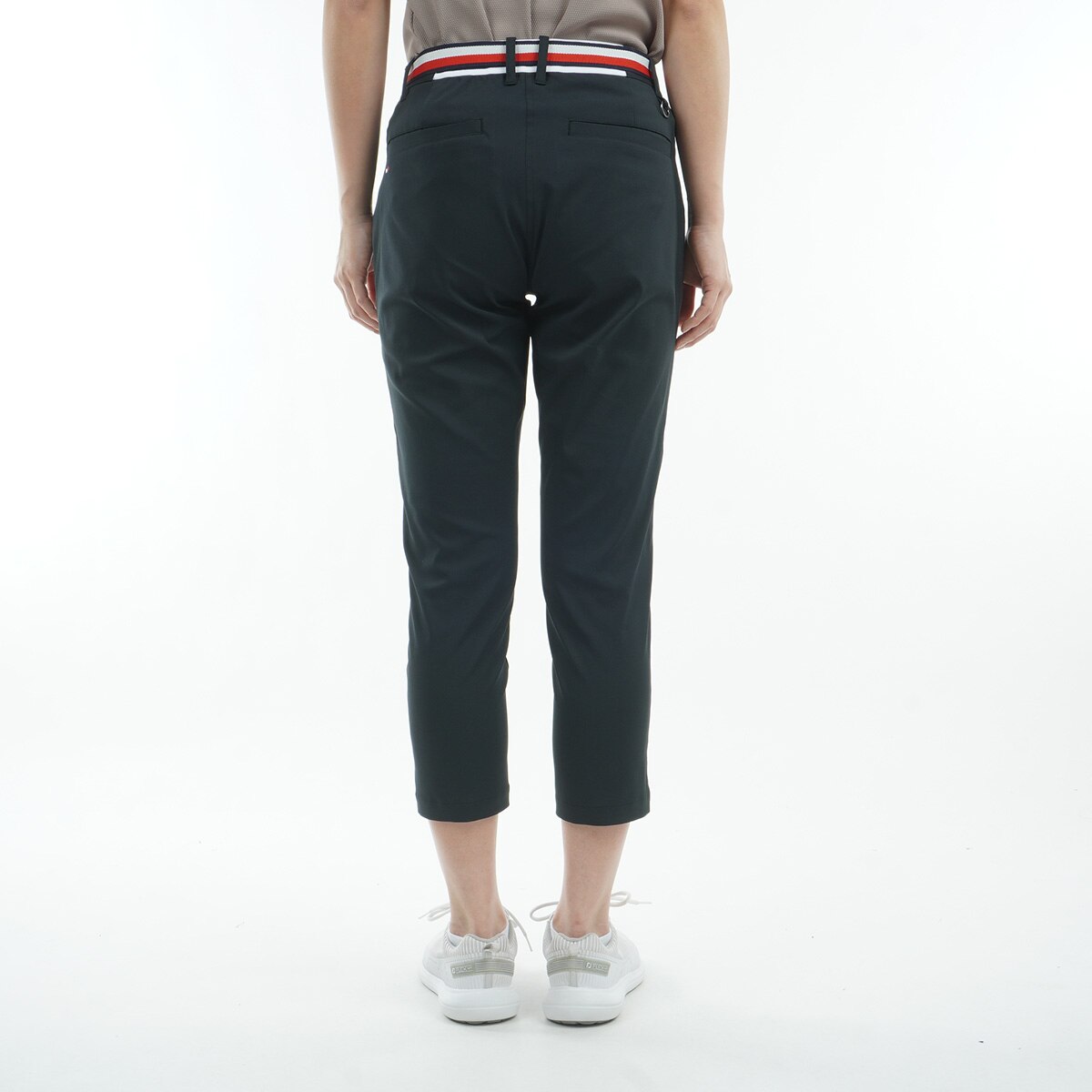 ストレッチ ベルテッドツイル 3／4パンツ レディス(ロングパンツ