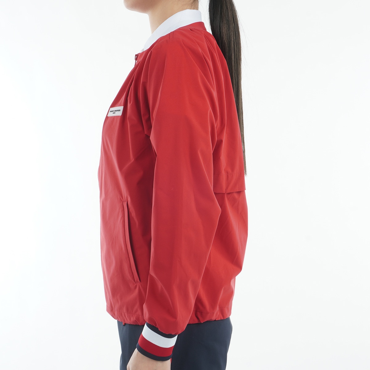 セール・アウトレット】ストレッチ クラシック ノーカラーブルゾン