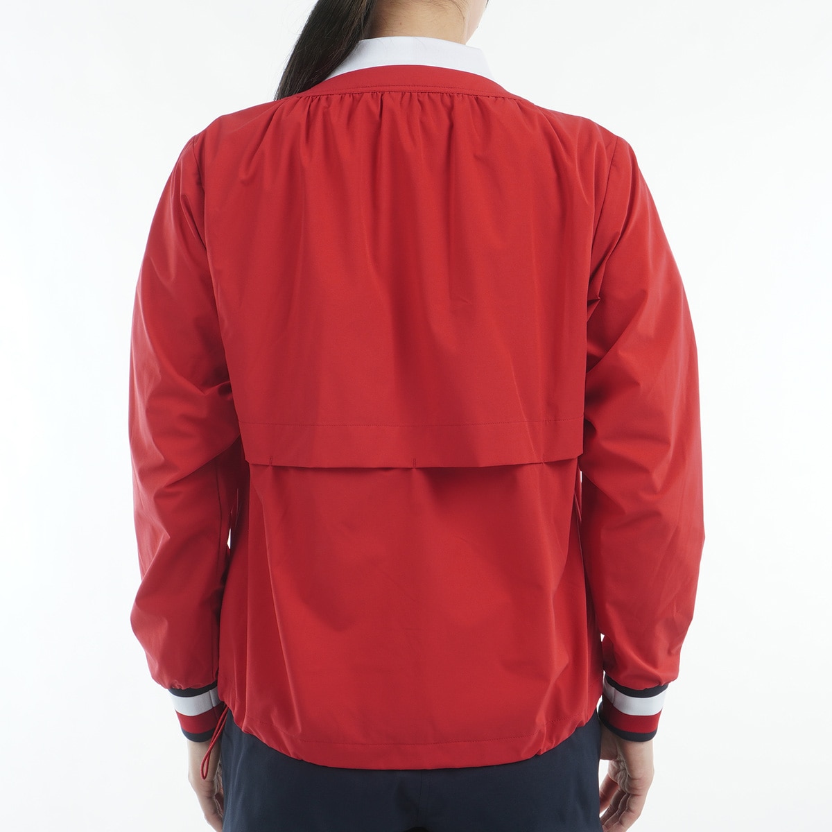 セール・アウトレット】ストレッチ クラシック ノーカラーブルゾン