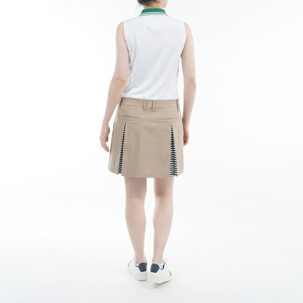 アウトレット】ストレッチ ノースリーブ コンビシャツワンピース