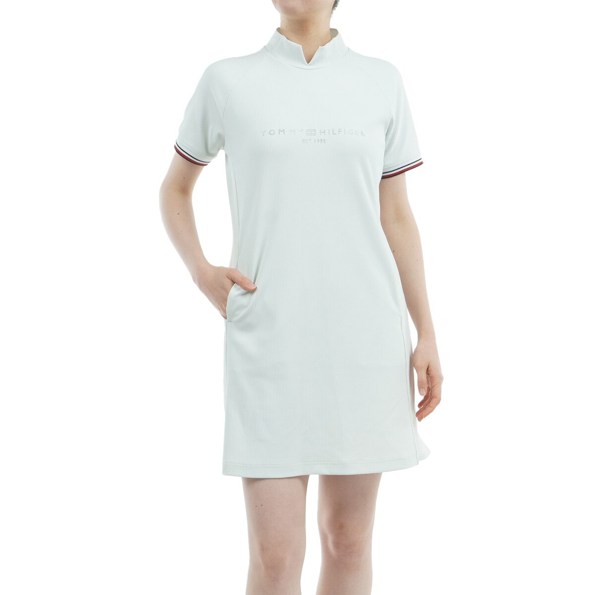 ハイテンションモックネック Aラインワンピース レディス(ワンピース