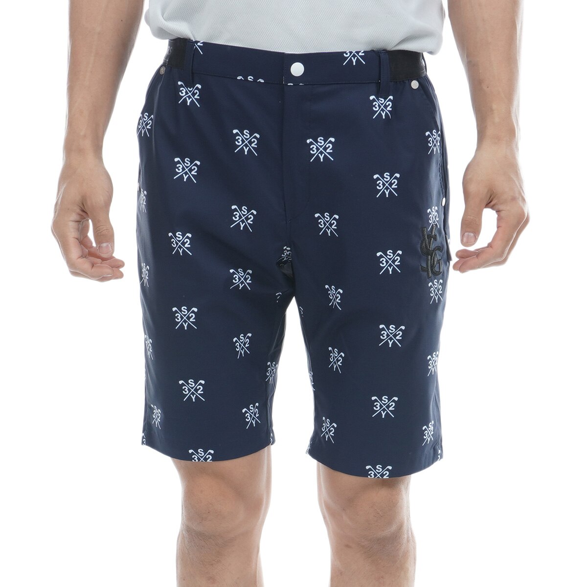 ストレッチ クロスロゴグラフィックショートパンツ(ハーフパンツ ストレッチ クロスロゴグラフィックショートパンツ(ハーフパンツ