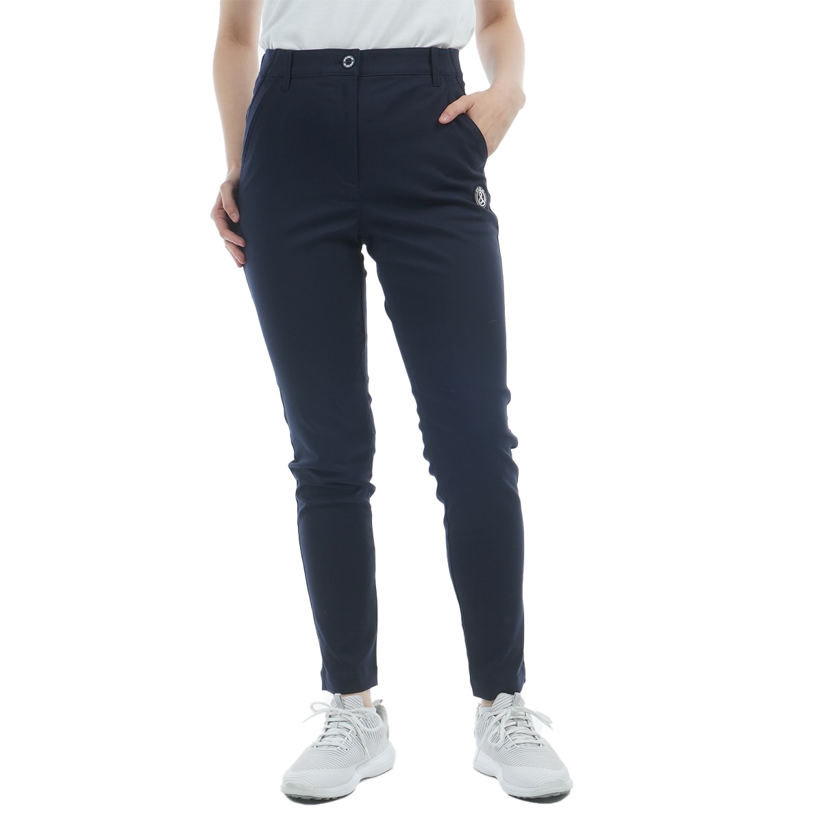 アンパスィ　and per se レディースストレッチメッシュパンツ　Mサイズ 中古 レディース アンパスィ and per se パンツ M グレー