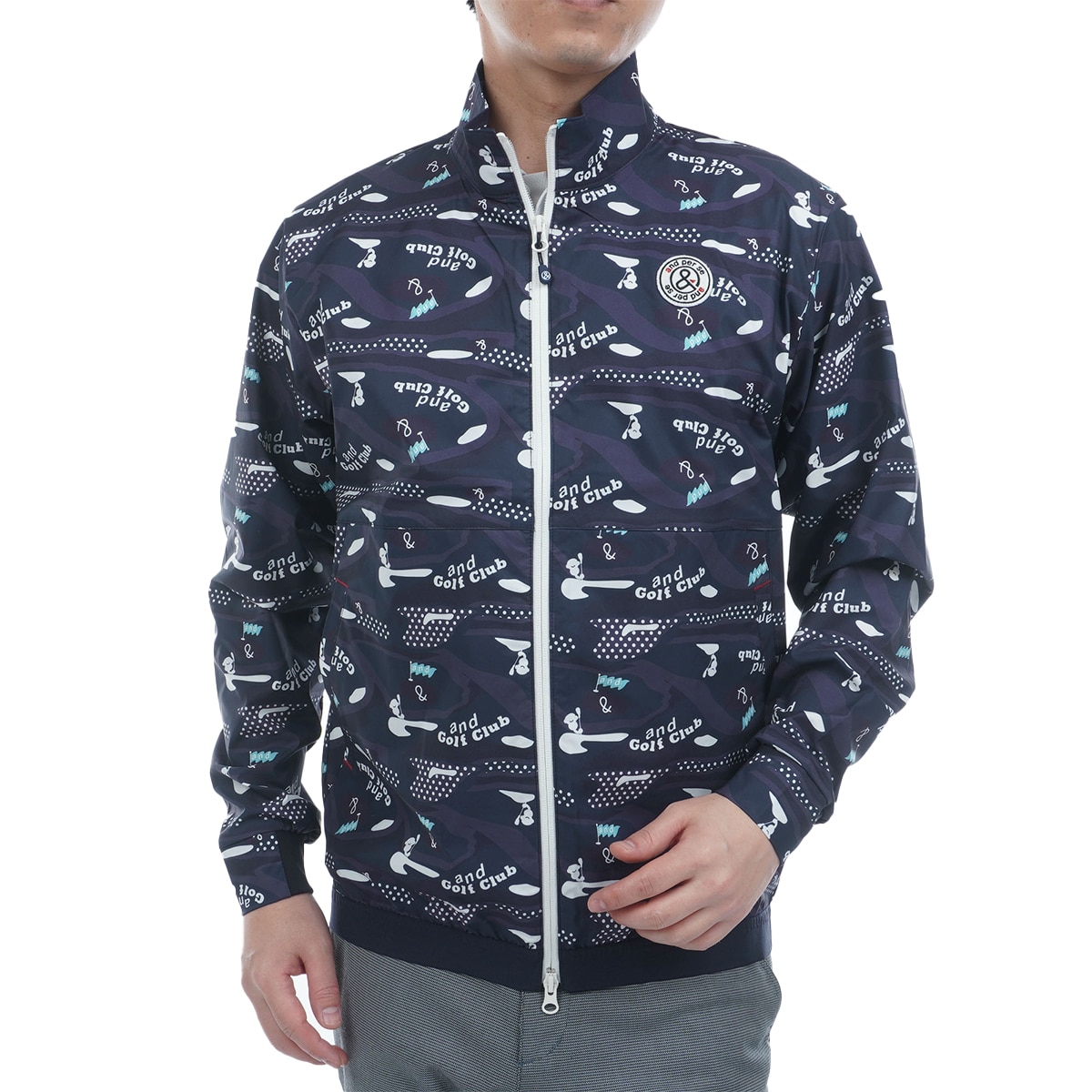 St Andrews ジャケット M ブルゾン　セントアンドリュース　ゴルフ St ANDREWS セントアンドリュース ゴルフウェア 長袖ウインド
